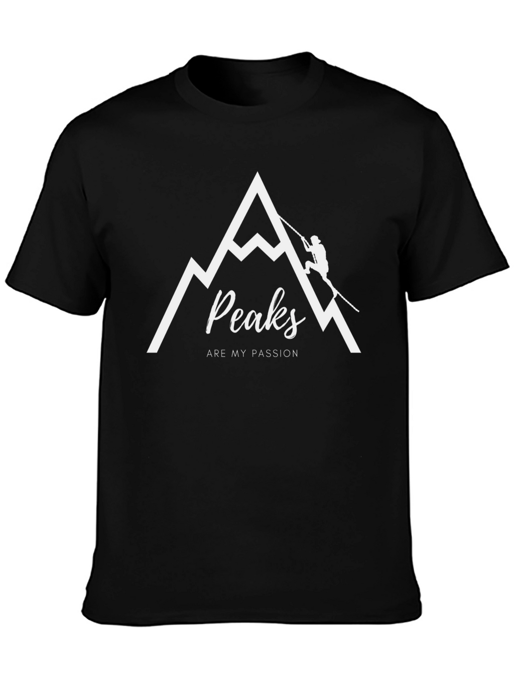 Peaks Are My Passion Black Graphic Tee