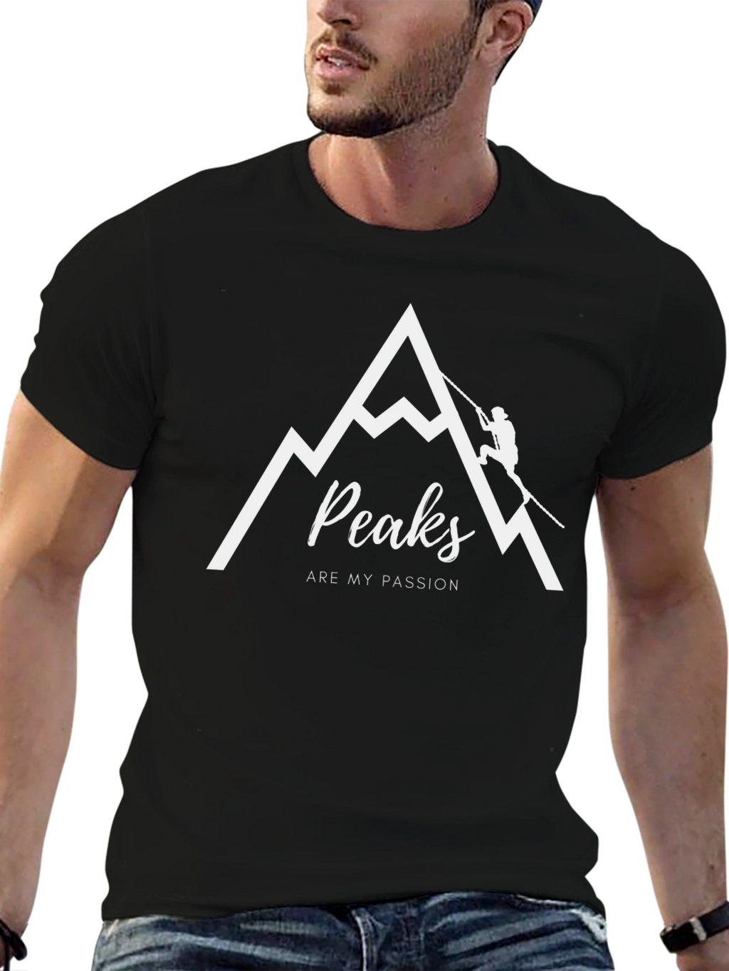 Peaks Are My Passion Black Graphic Tee