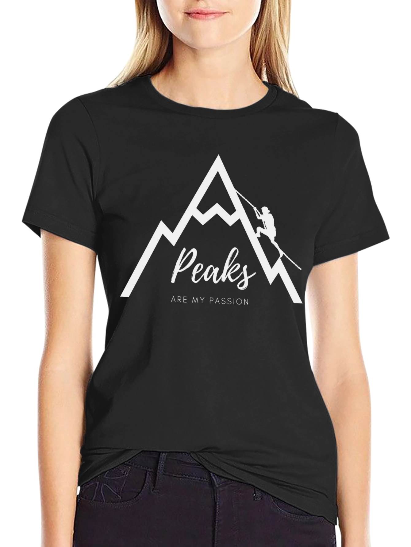 Peaks Are My Passion Black Graphic Tee