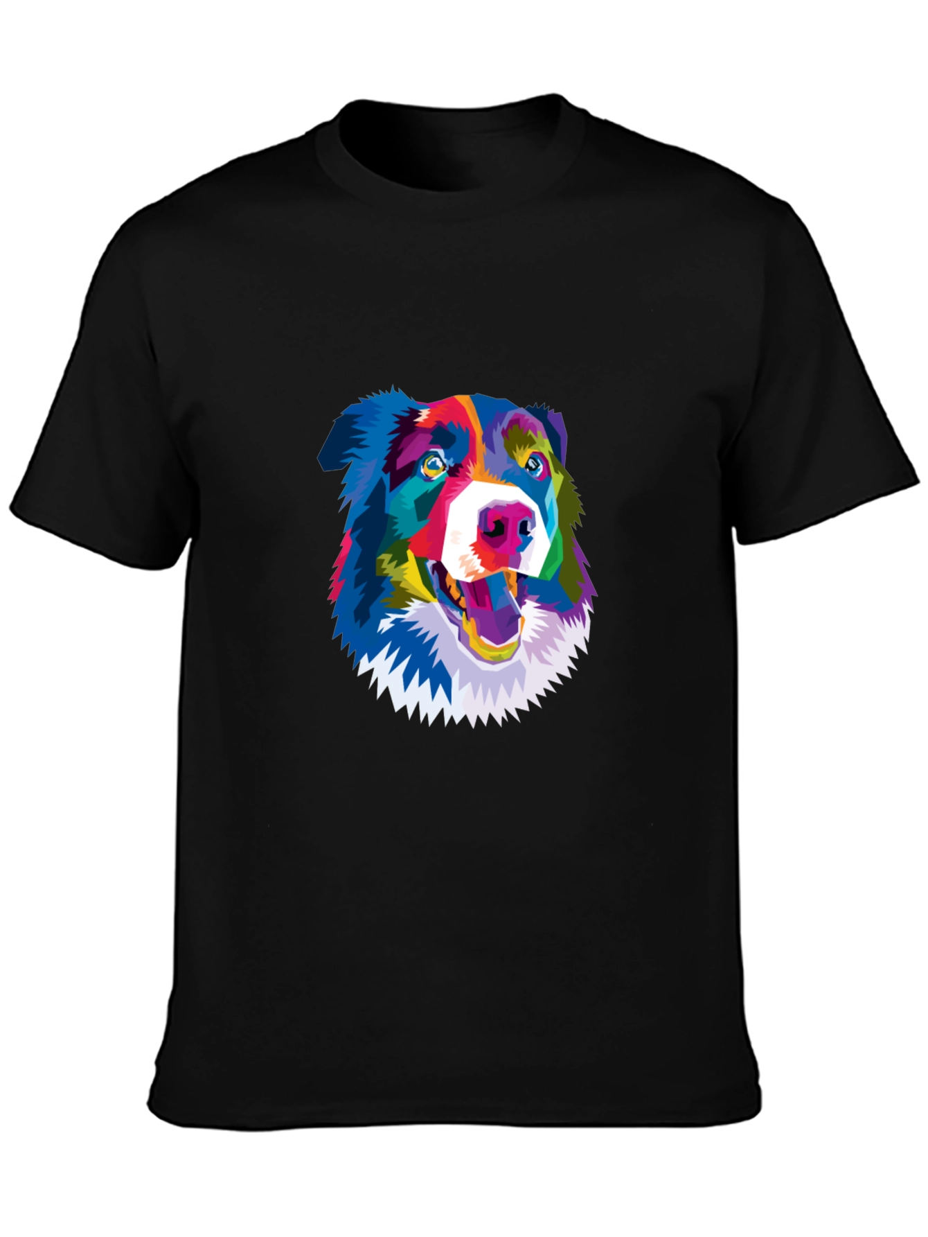 Colorful Dog Graphic Tee - Stylish Comfort