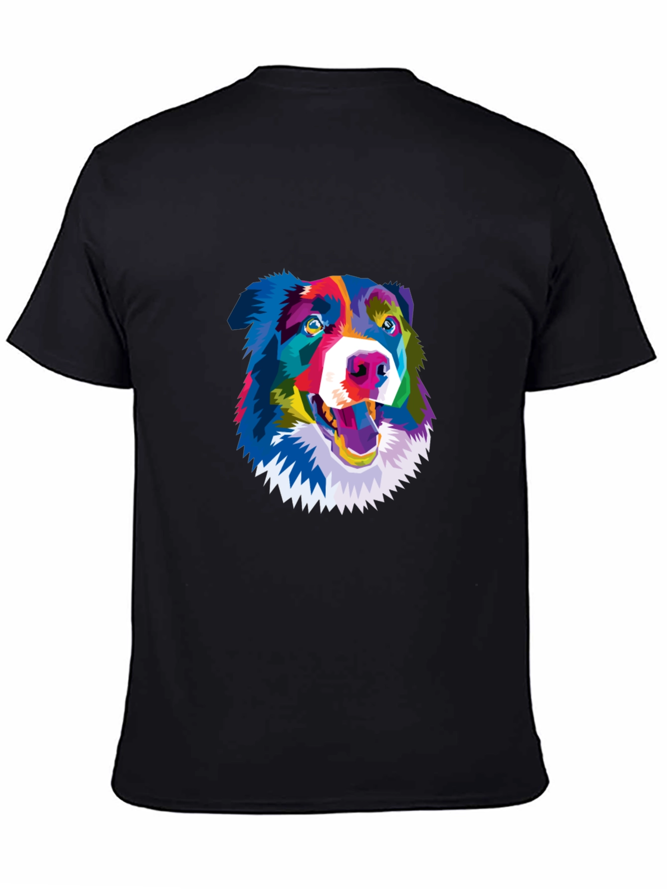 Colorful Dog Graphic Tee - Stylish Comfort
