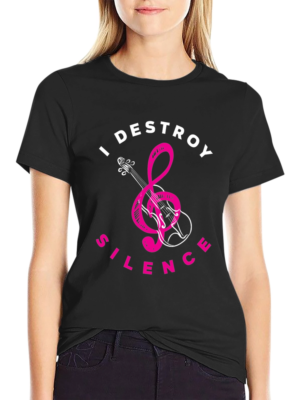I Destroy Silence Black Graphic Tee