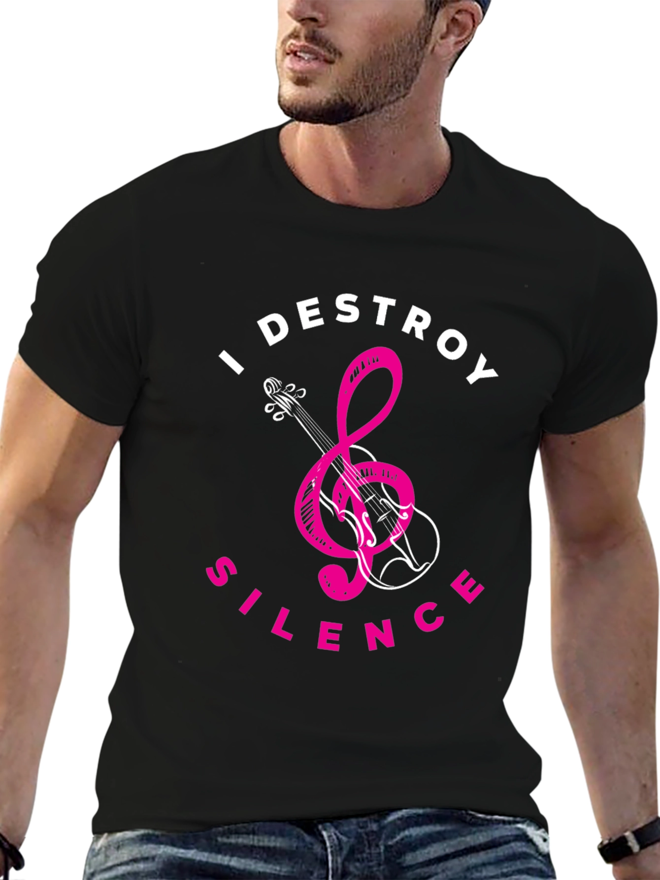 I Destroy Silence Black Graphic Tee