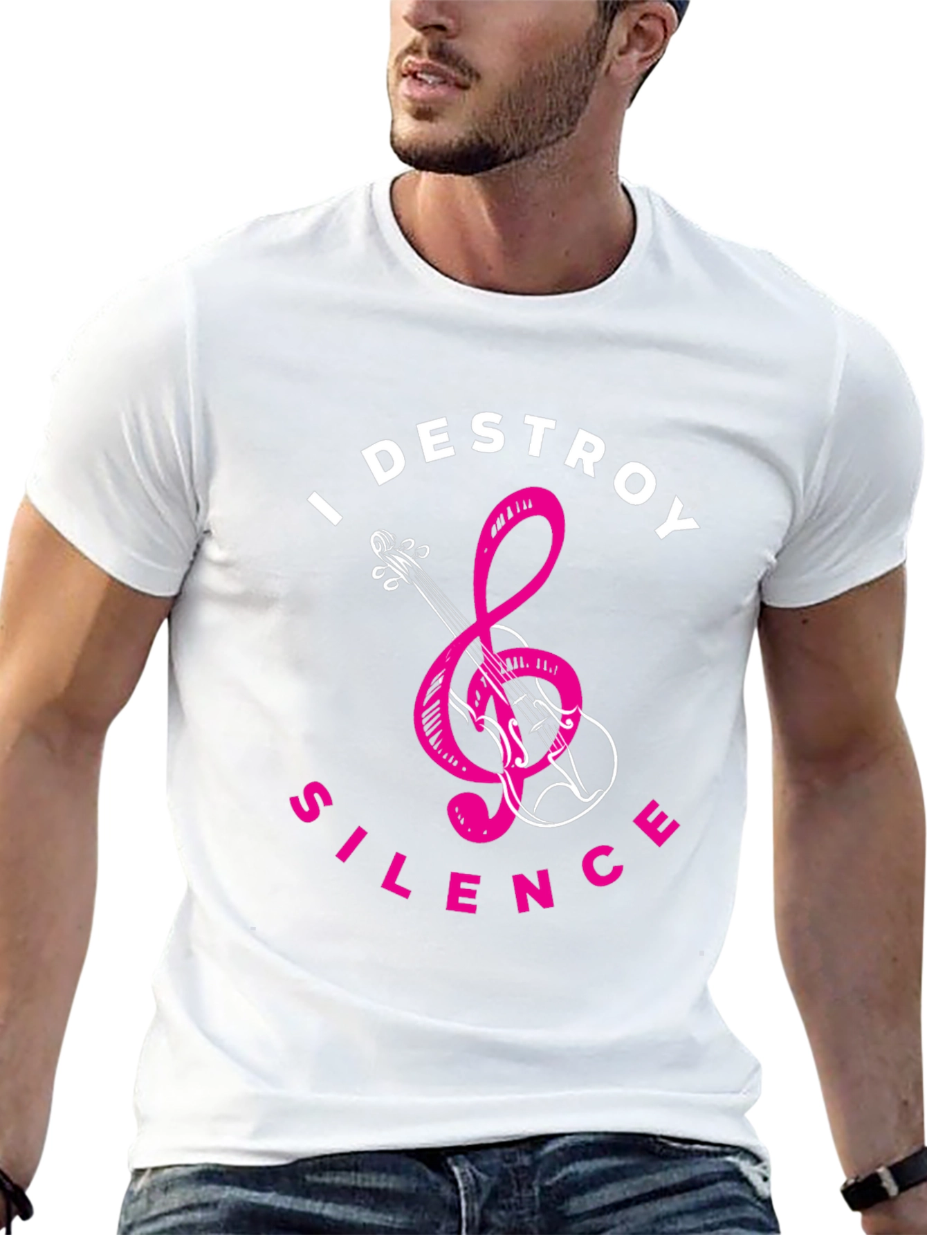 I Destroy Silence Black Graphic Tee