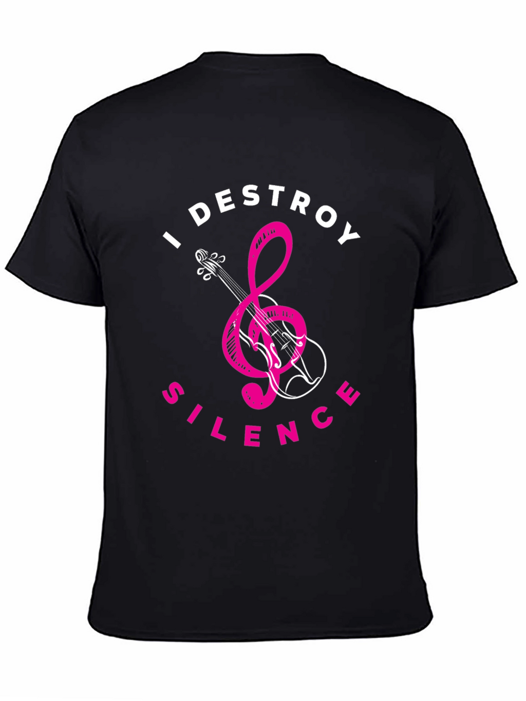 I Destroy Silence Black Graphic Tee