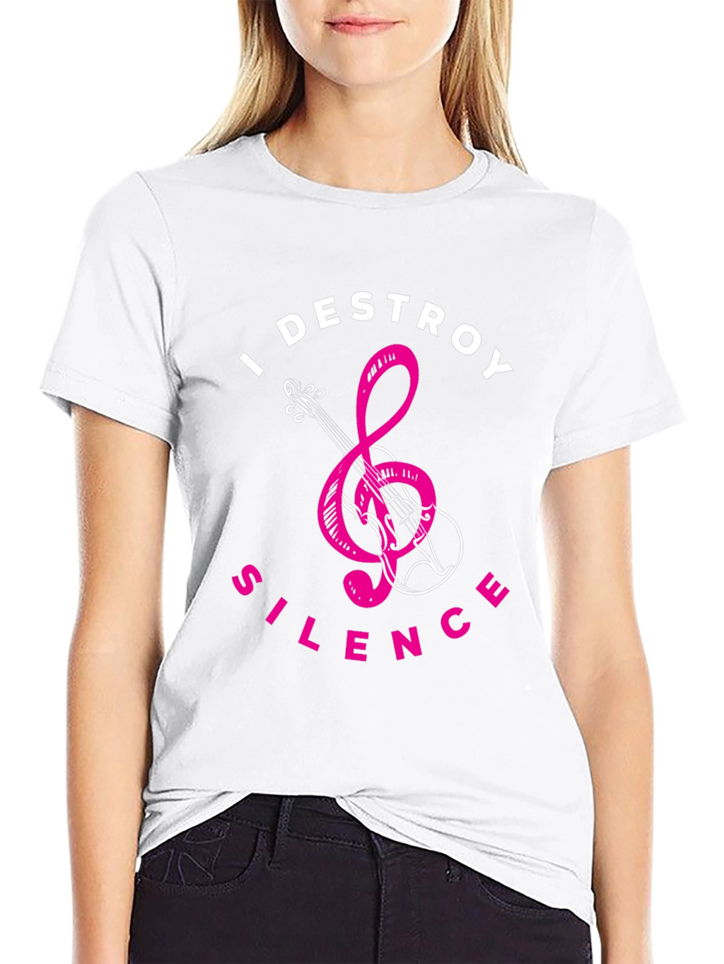 I Destroy Silence Black Graphic Tee