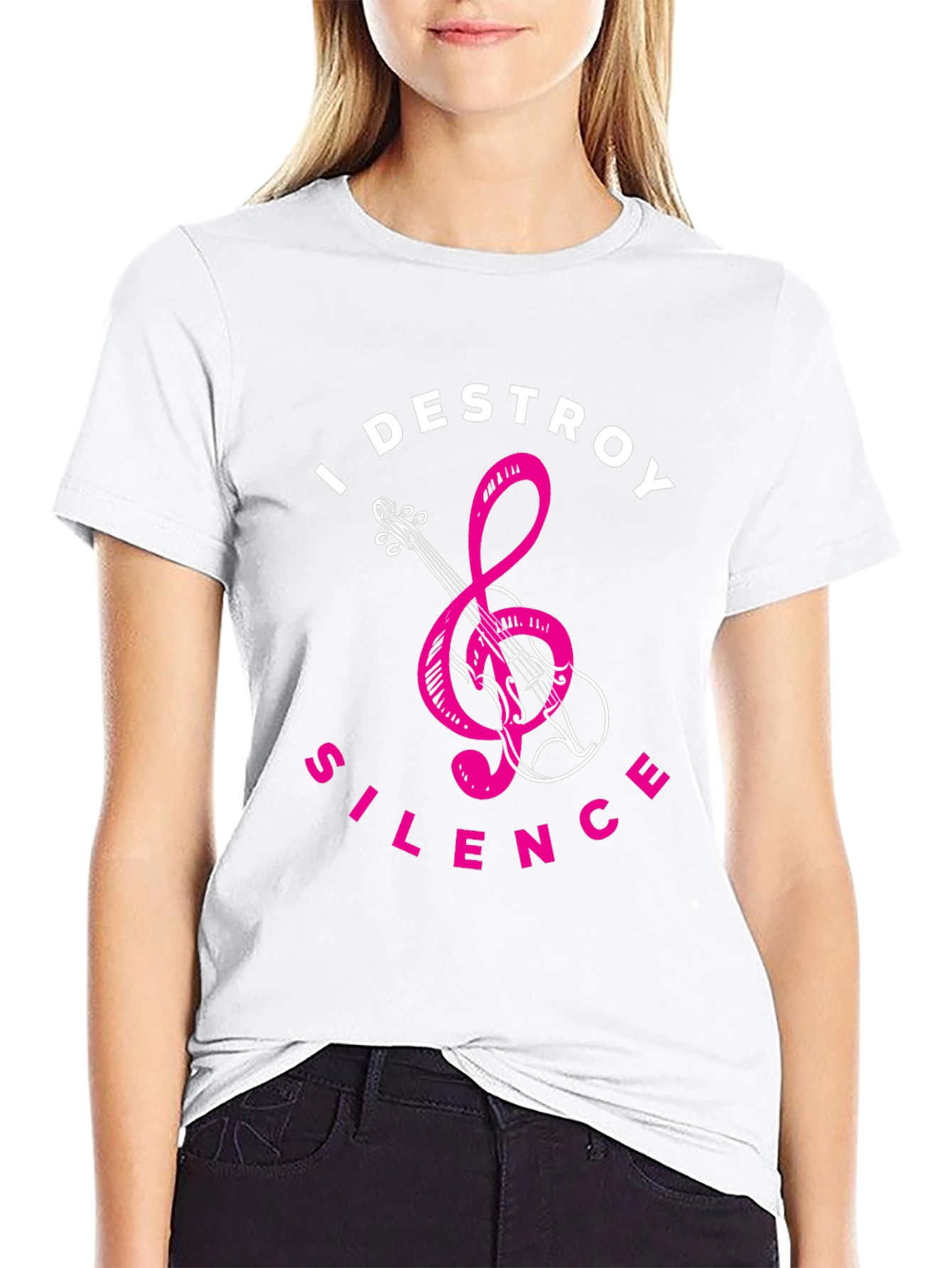 I Destroy Silence Black Graphic Tee