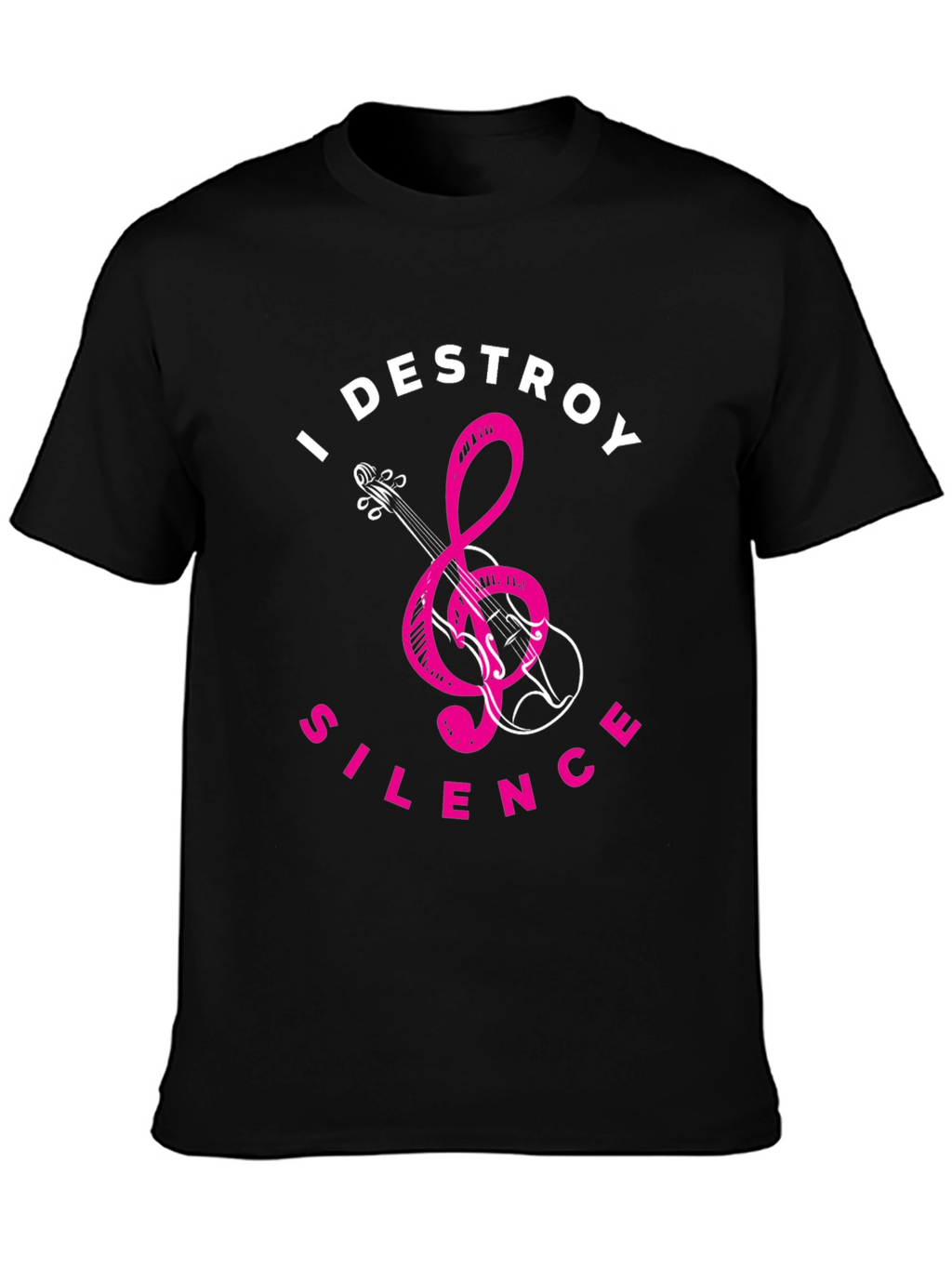 I Destroy Silence Black Graphic Tee