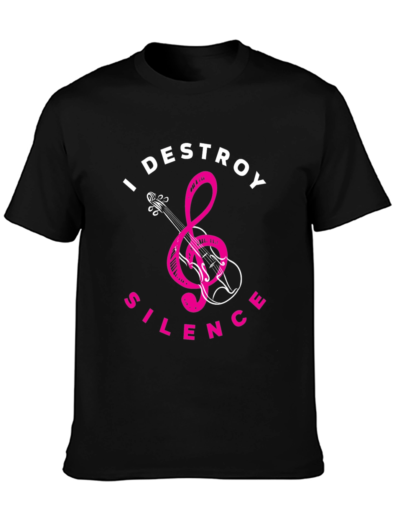 I Destroy Silence Black Graphic Tee