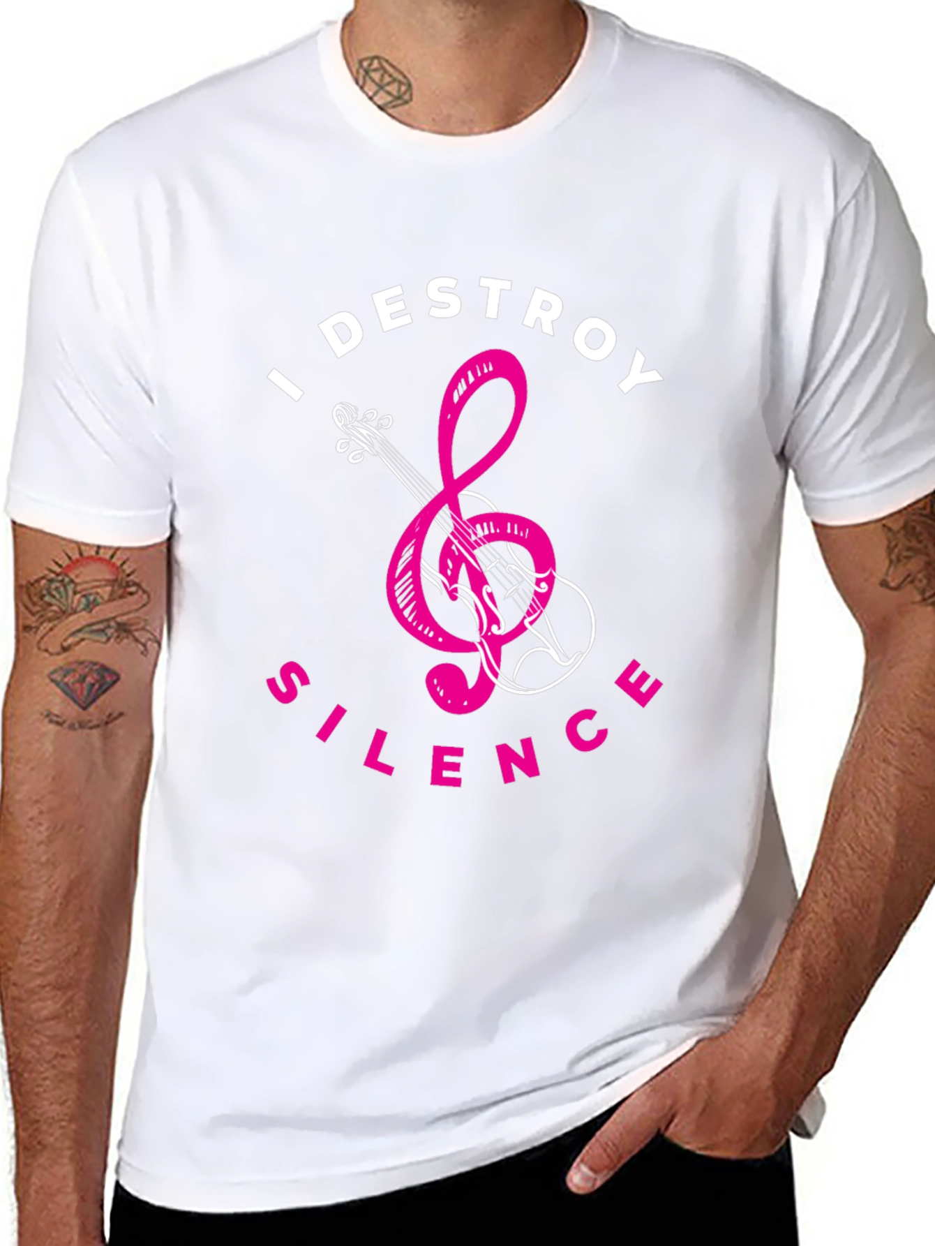 I Destroy Silence Black Graphic Tee