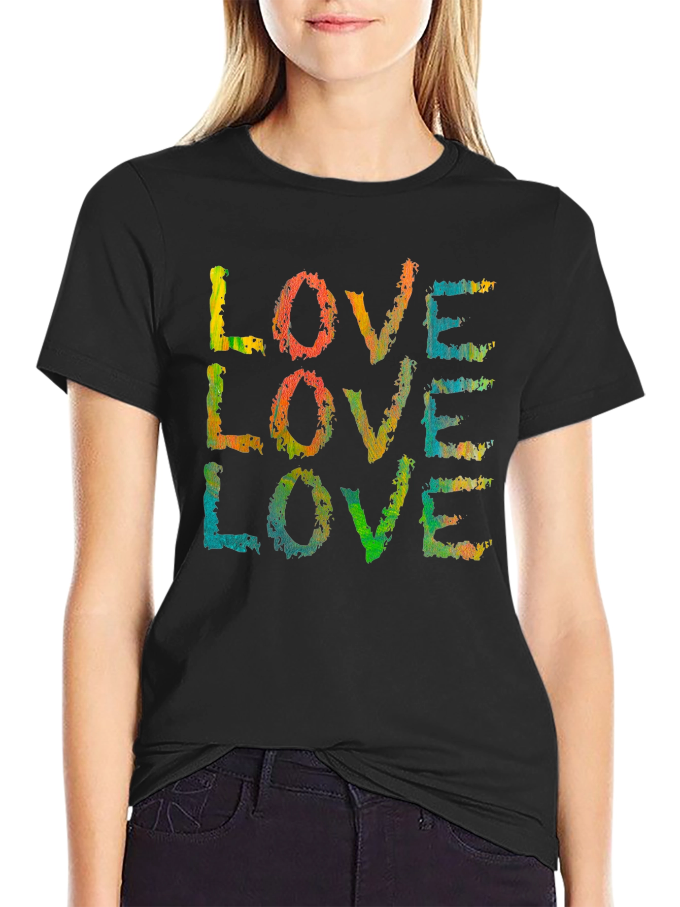 Colorful Love Graphic T-Shirt