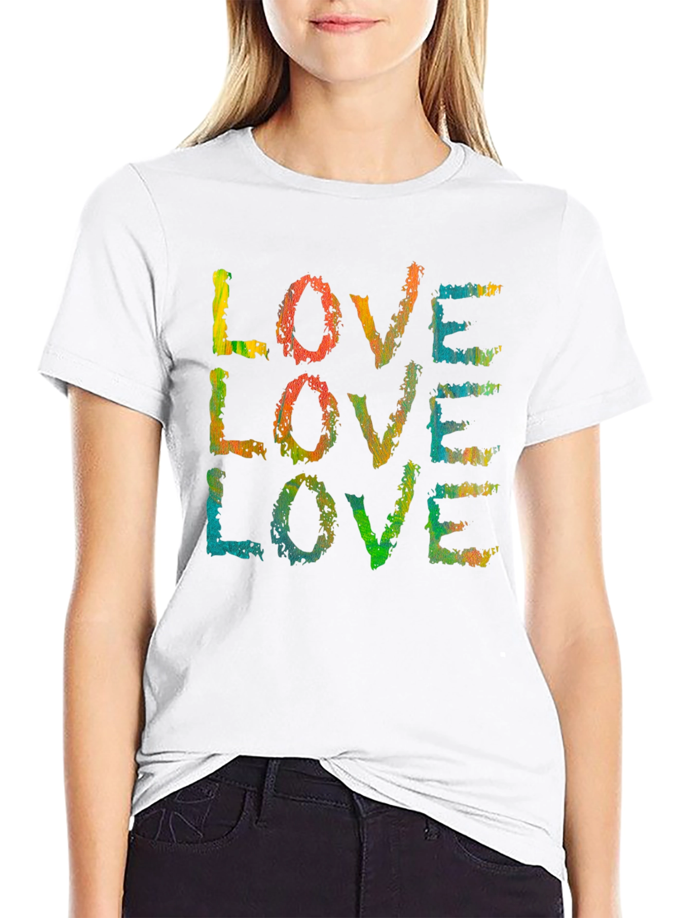 Colorful Love Graphic T-Shirt