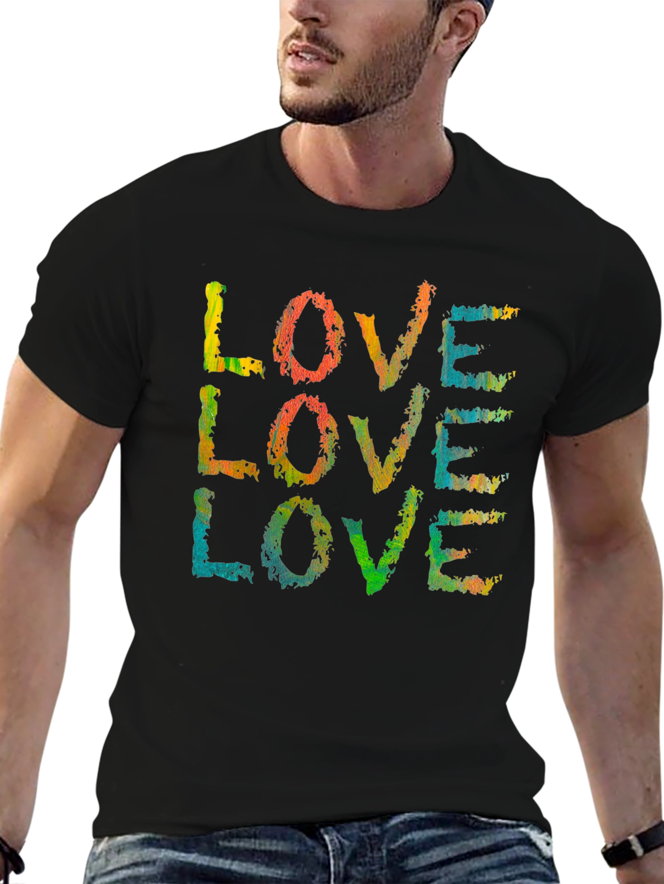 Colorful Love Graphic T-Shirt