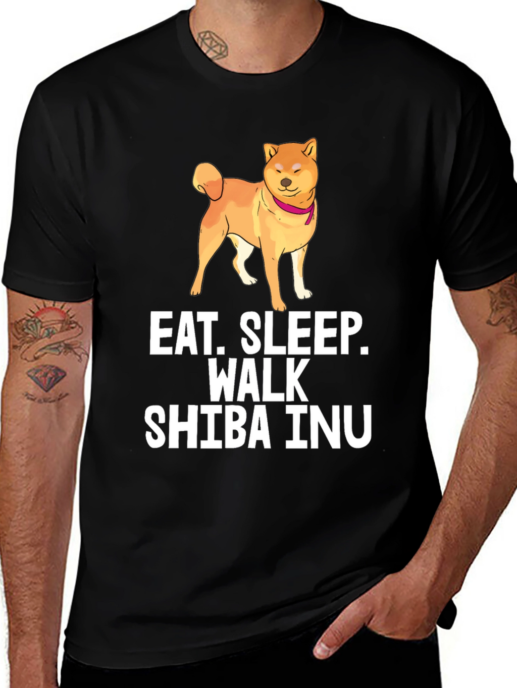 Eat Sleep Walk Shiba Inu T-Shirt