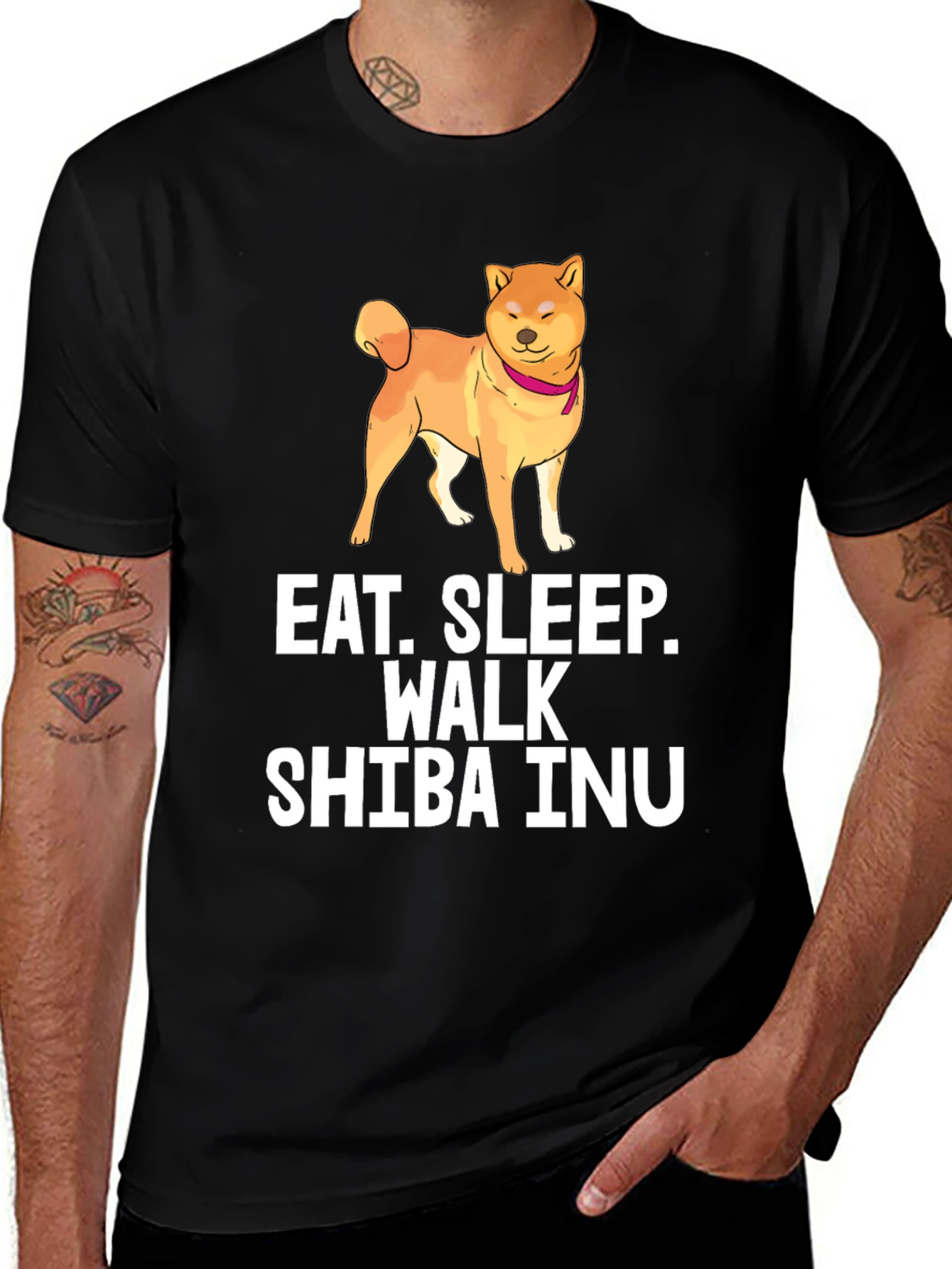 Eat Sleep Walk Shiba Inu T-Shirt