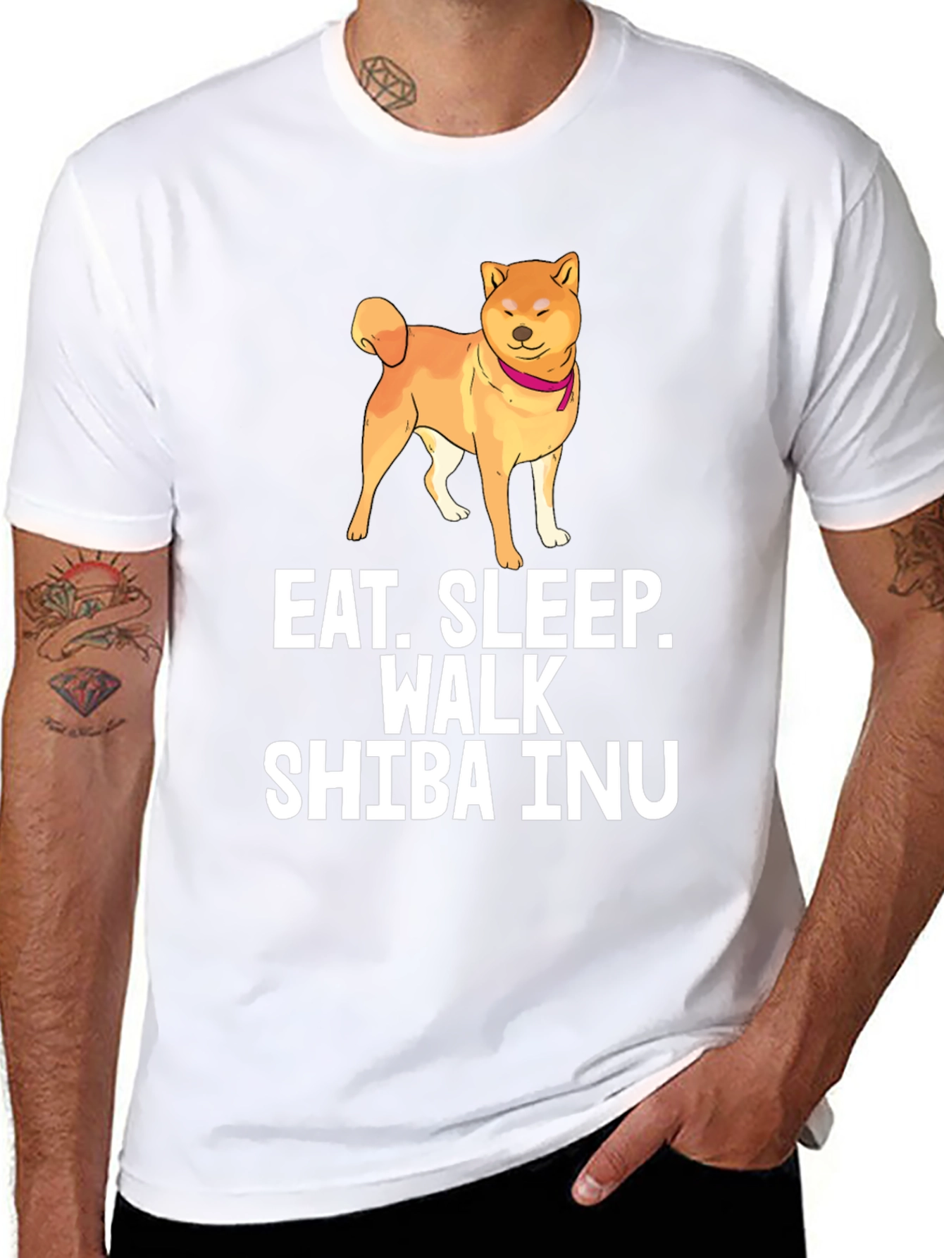 Eat Sleep Walk Shiba Inu T-Shirt
