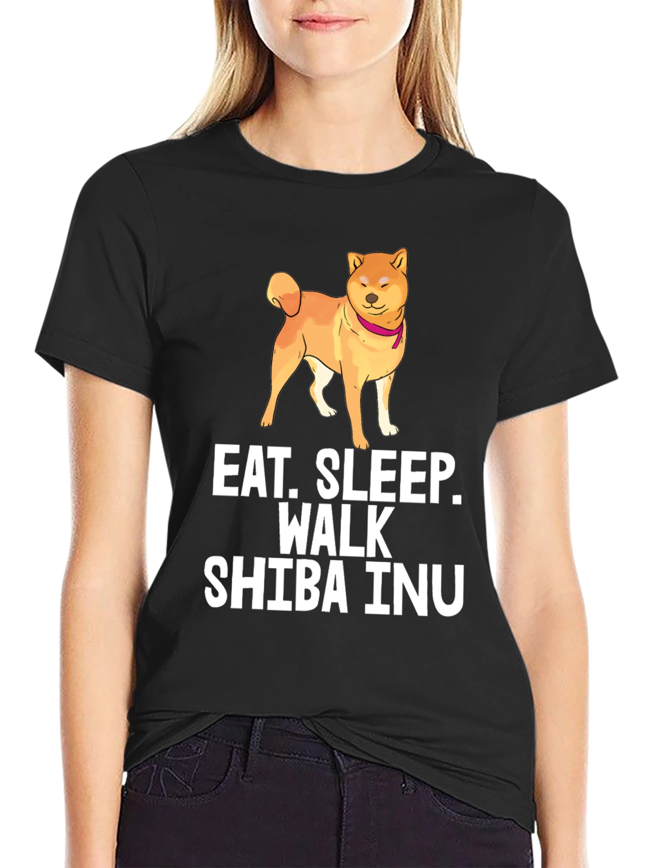 Eat Sleep Walk Shiba Inu T-Shirt