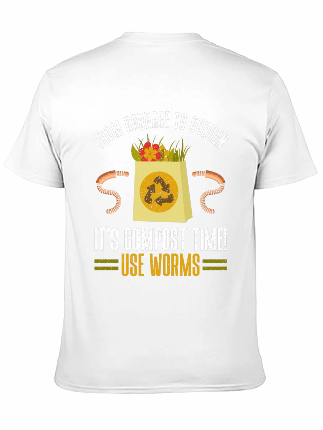 Compost Time Worms T-Shirt - From Garbage to Garden Tee