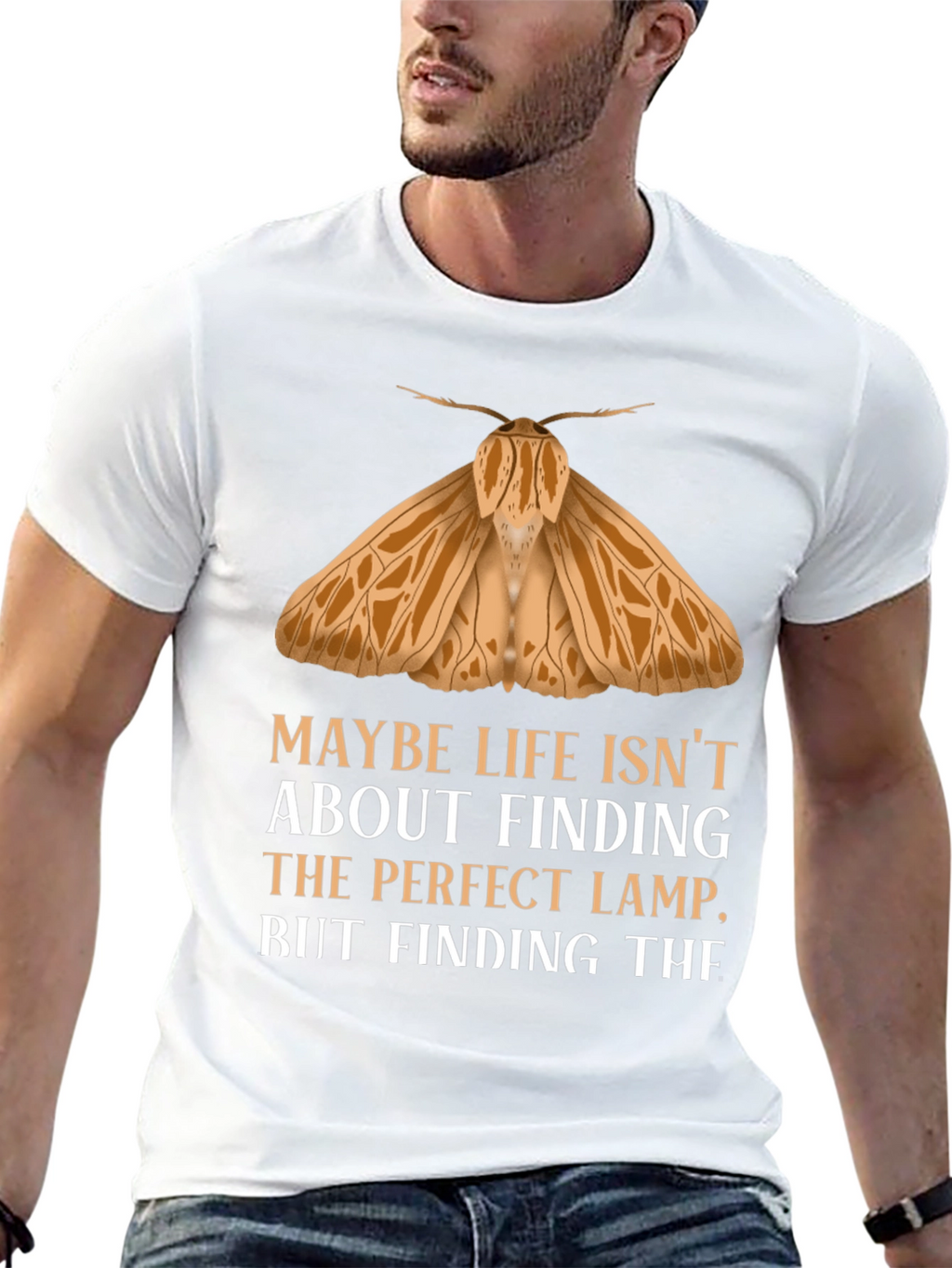Moth Lamp Funny Graphic Tee
