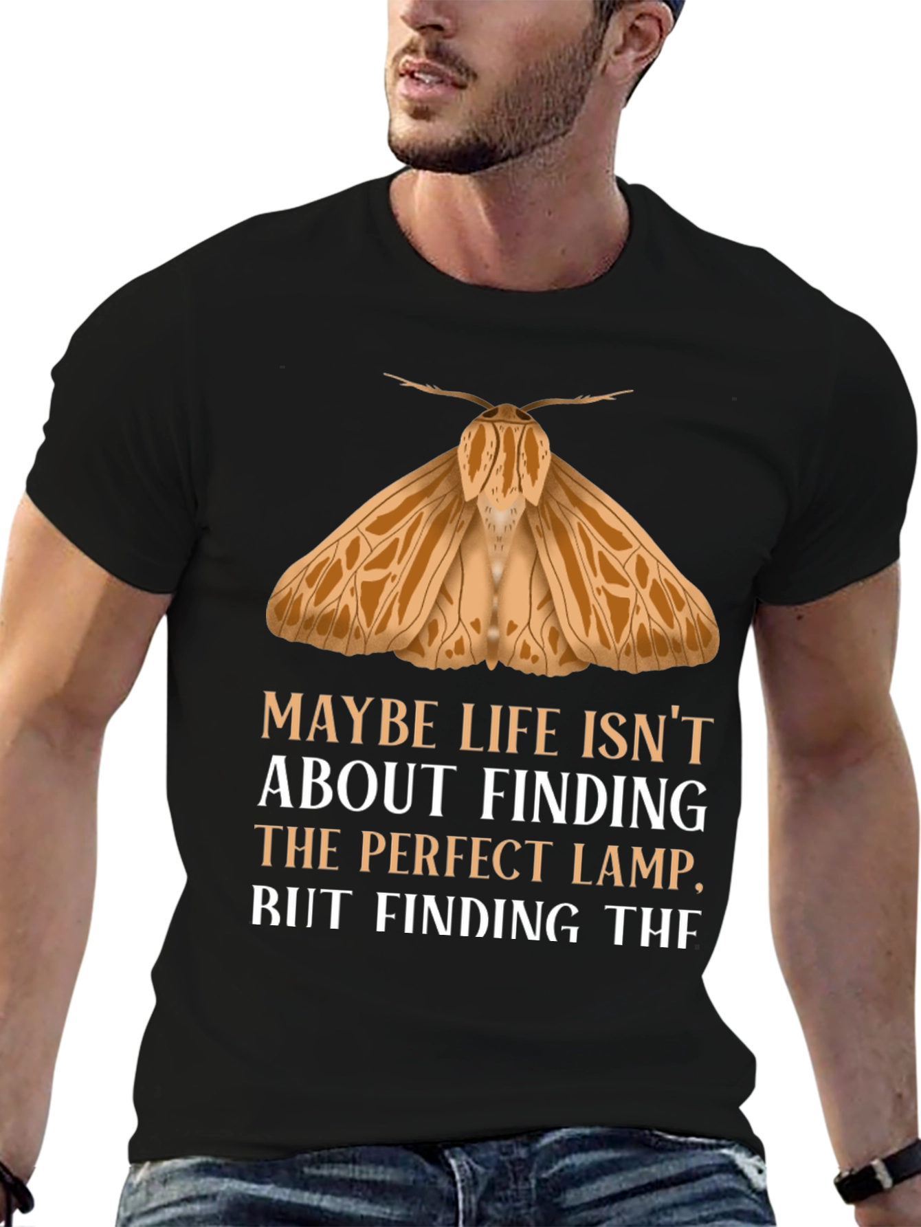 Moth Lamp Funny Graphic Tee