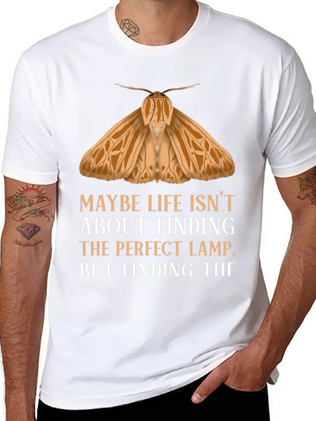 Moth Lamp Funny Graphic Tee