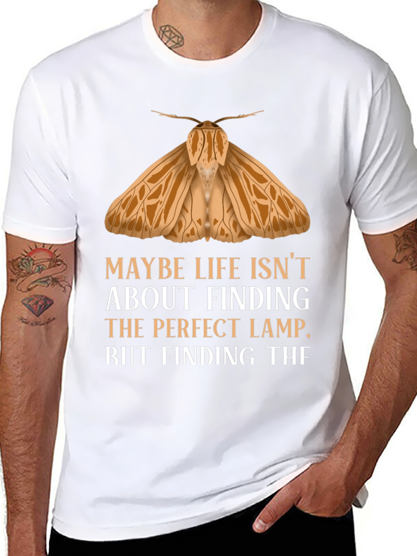 Moth Lamp Funny Graphic Tee