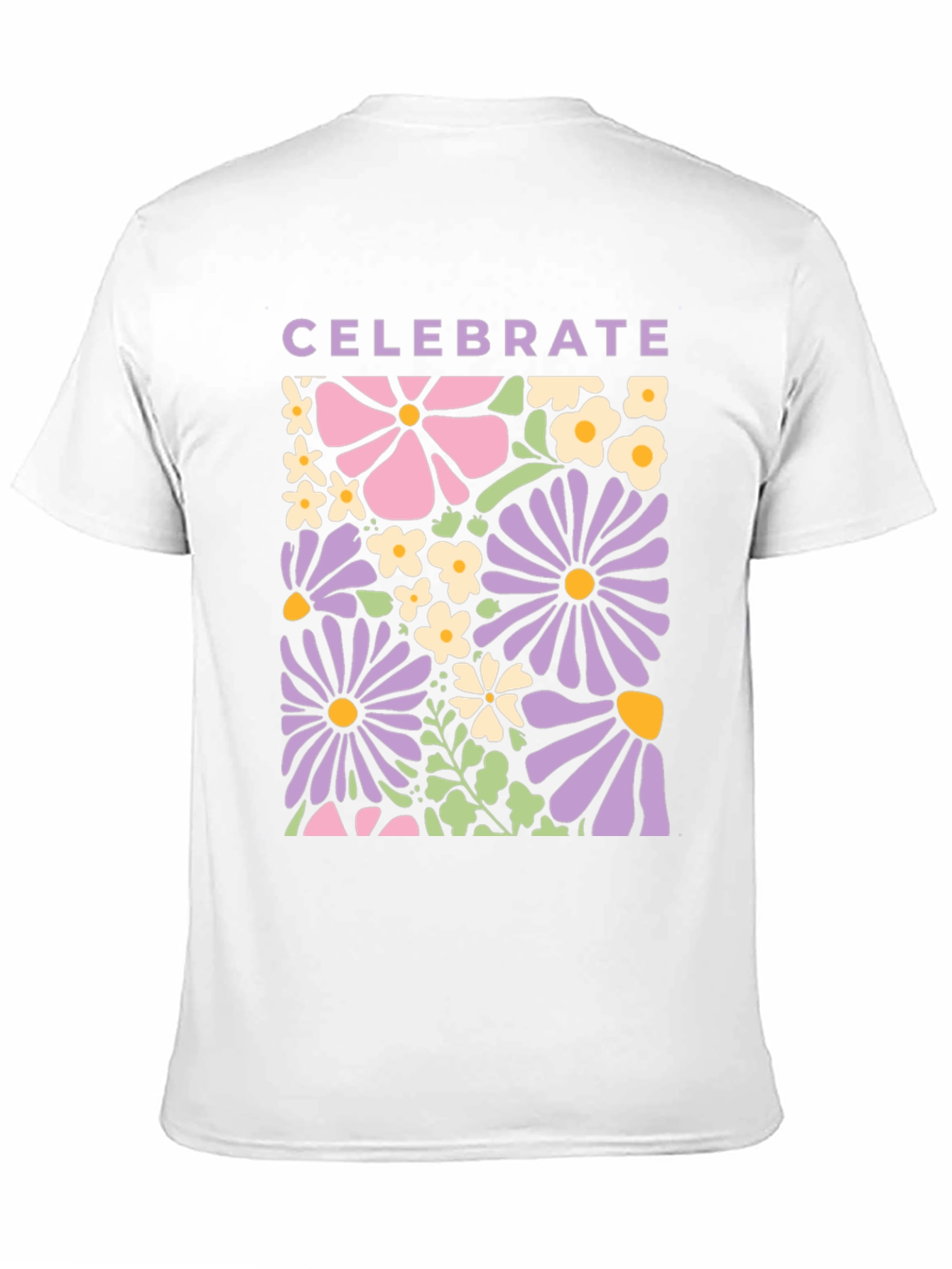 Celebrate Floral Graphic Tee - Retro Flower Power Shirt