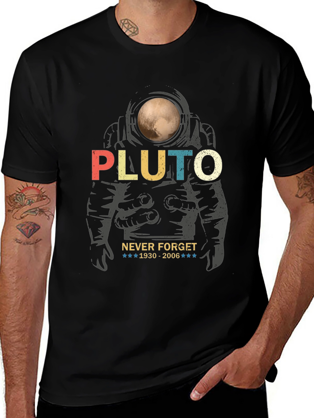 Pluto Never Forget Graphic Tee