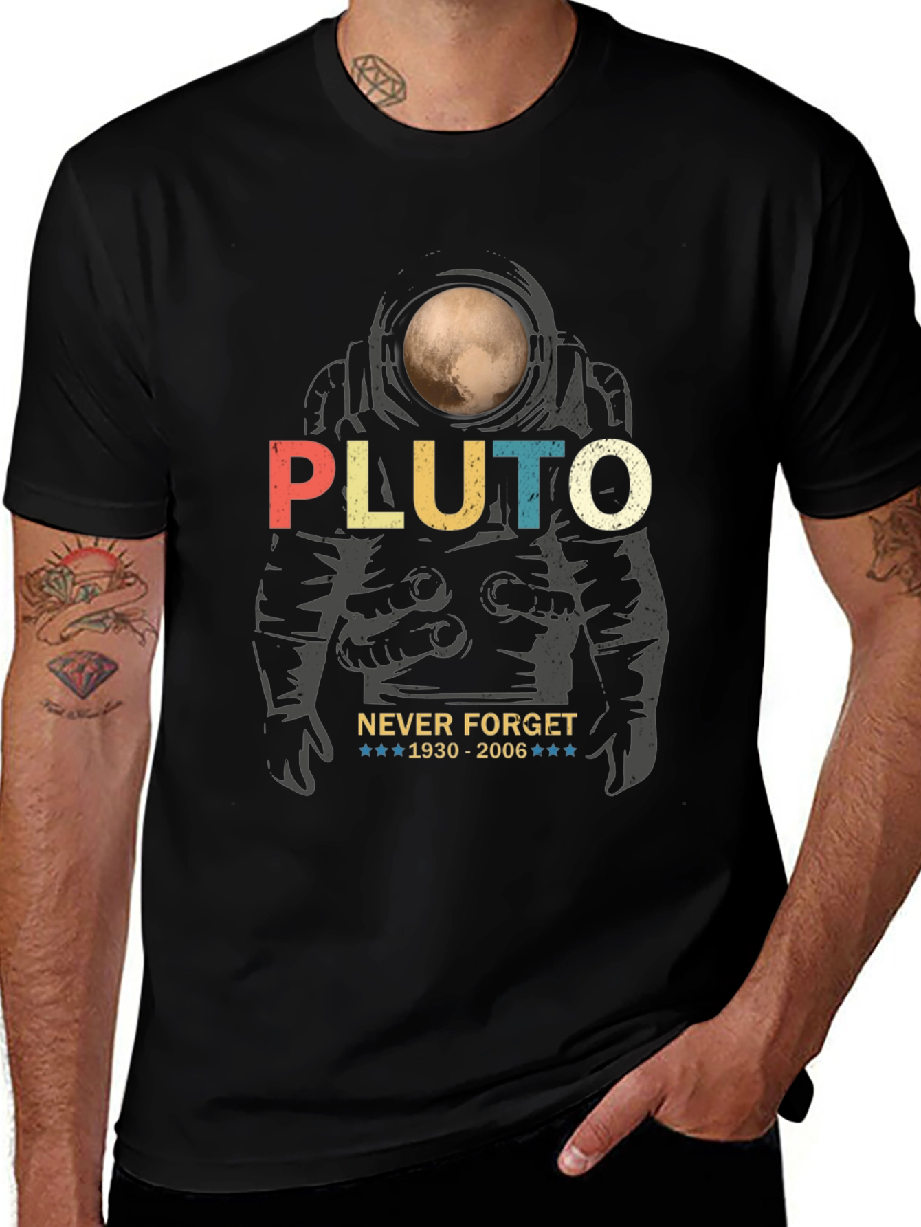 Pluto Never Forget Graphic Tee