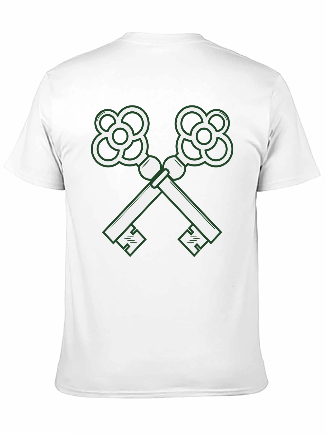 Crossed Keys Graphic Tee - Stylish Black T-Shirt