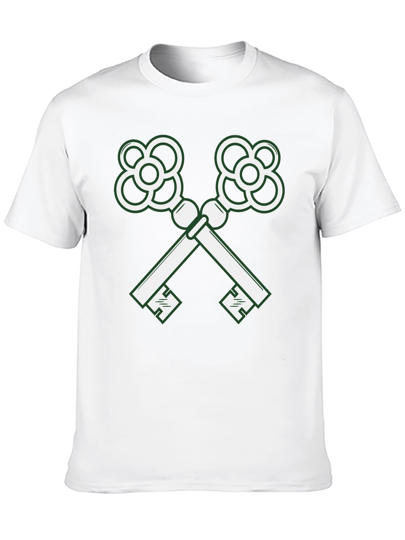 Crossed Keys Graphic Tee - Stylish Black T-Shirt