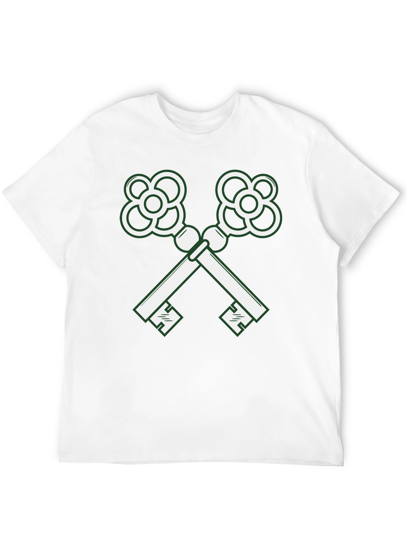 Crossed Keys Graphic Tee - Stylish Black T-Shirt