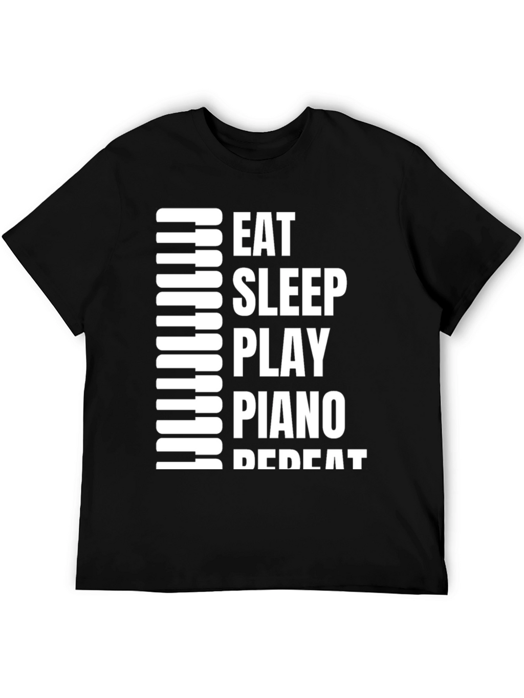 Eat Sleep Play Piano Repeat Graphic T-Shirt