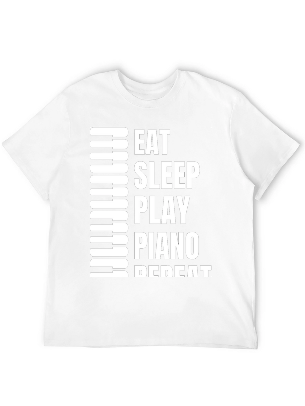 Eat Sleep Play Piano Repeat Graphic T-Shirt