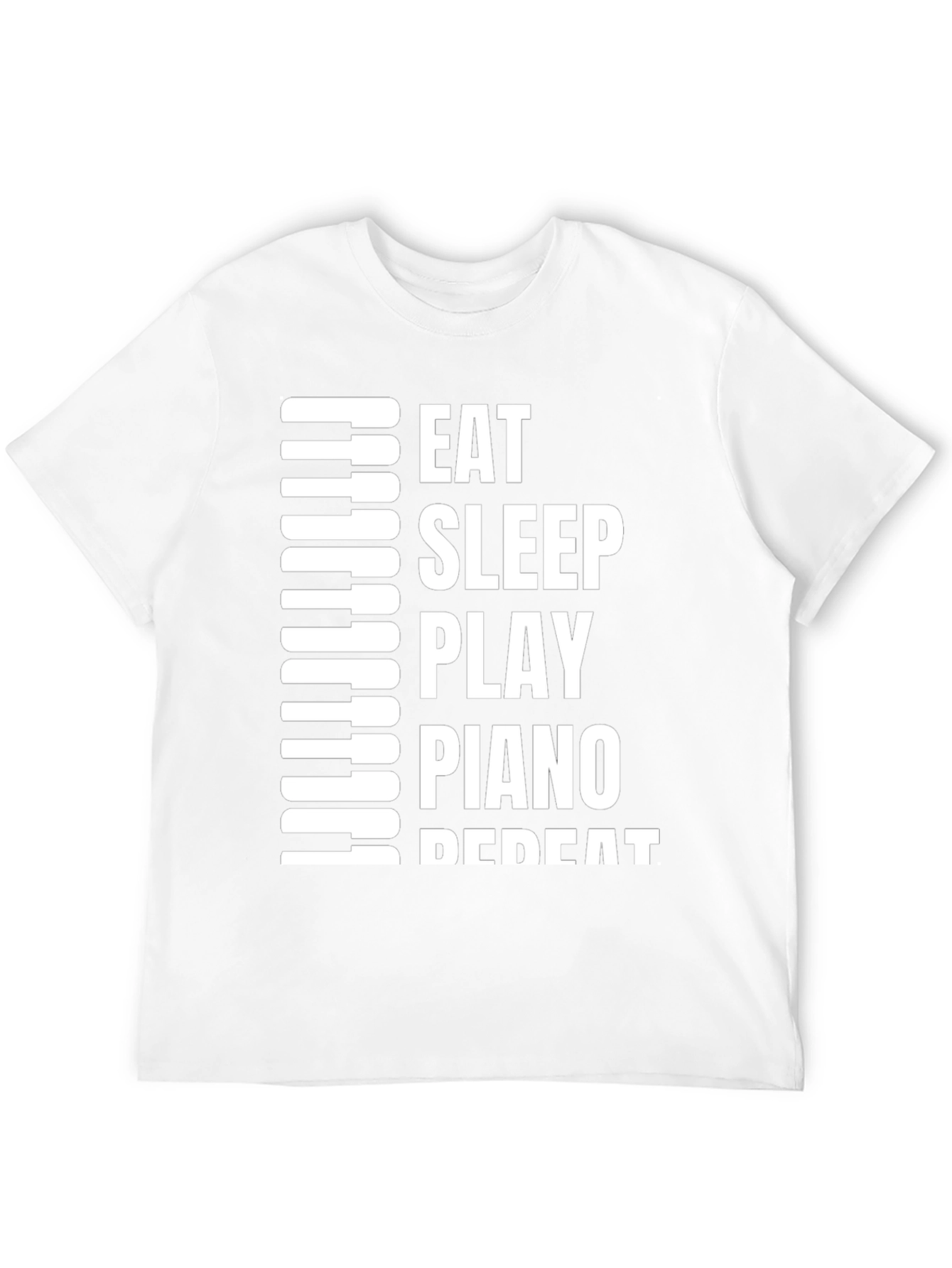 Eat Sleep Play Piano Repeat Graphic T-Shirt