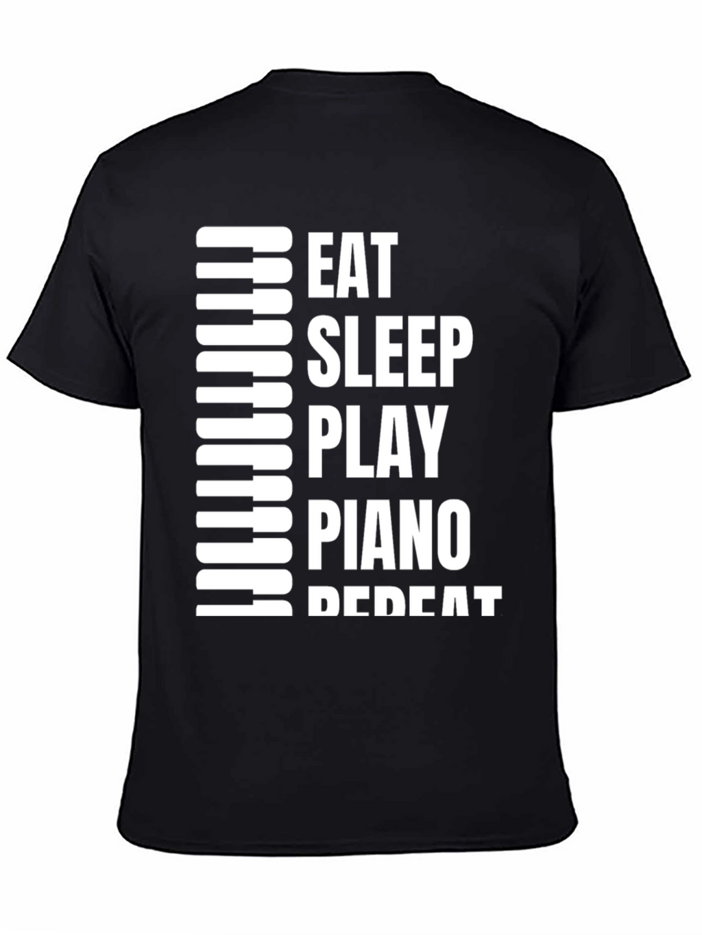 Eat Sleep Play Piano Repeat Graphic T-Shirt