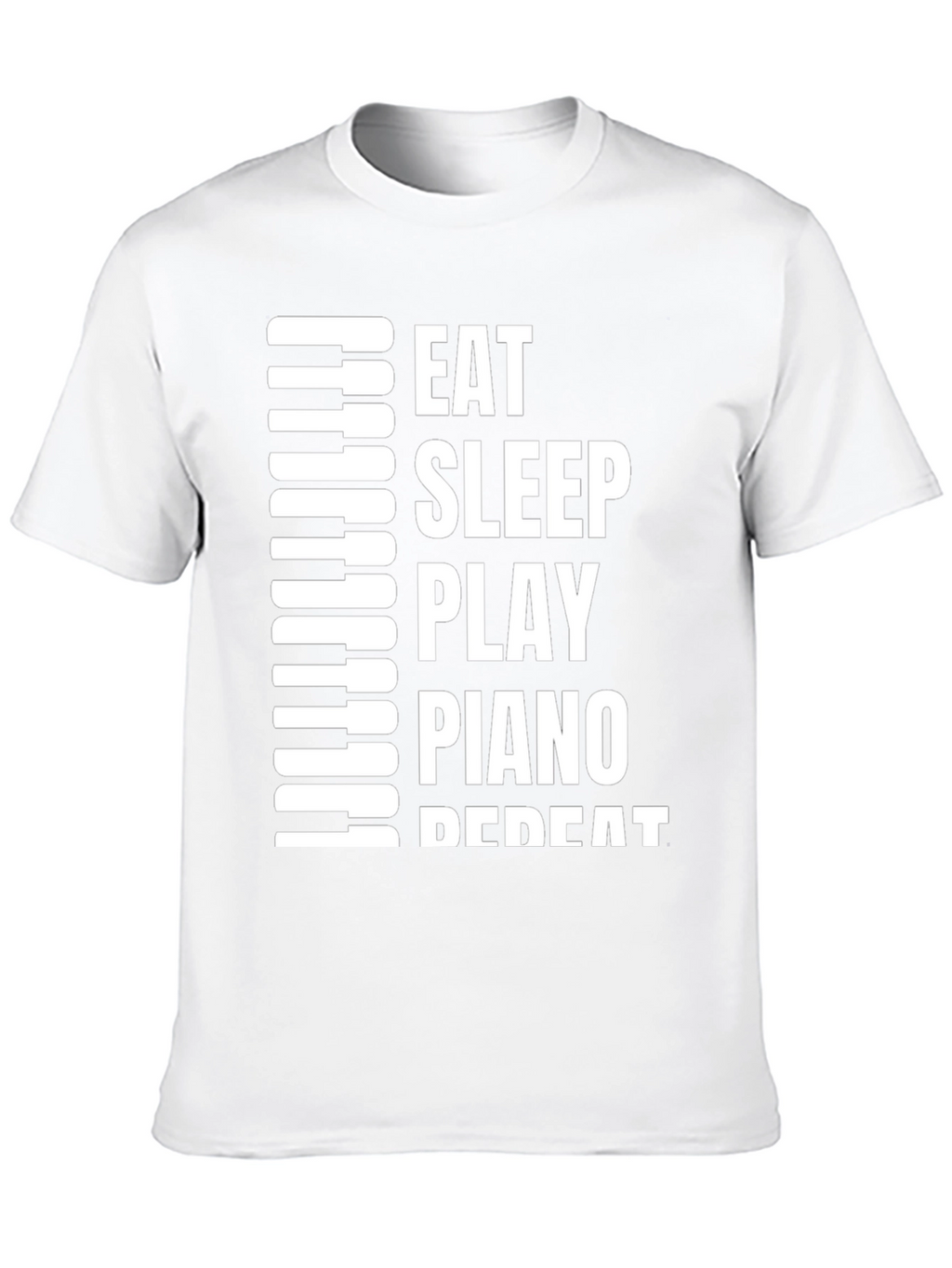 Eat Sleep Play Piano Repeat Graphic T-Shirt