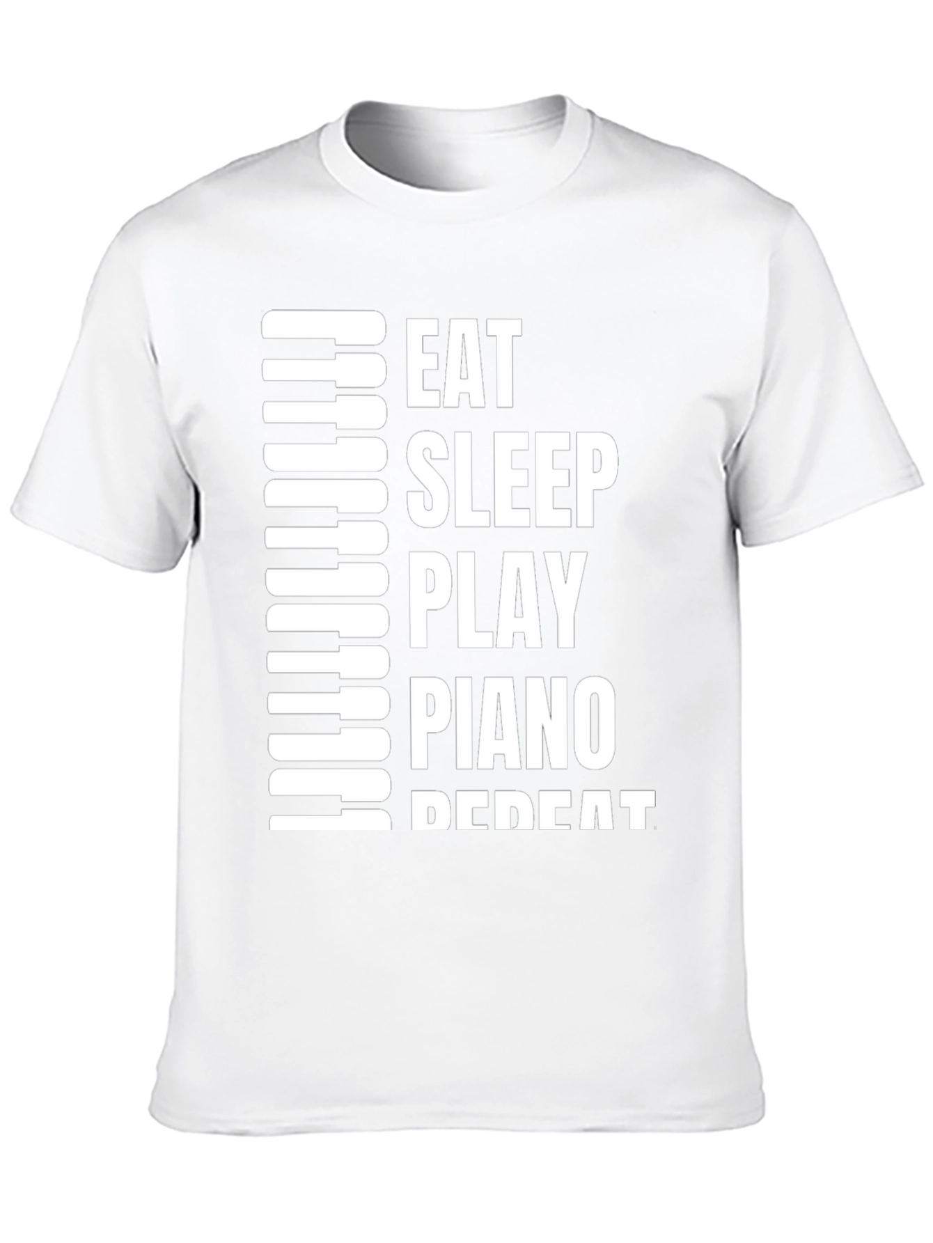 Eat Sleep Play Piano Repeat Graphic T-Shirt