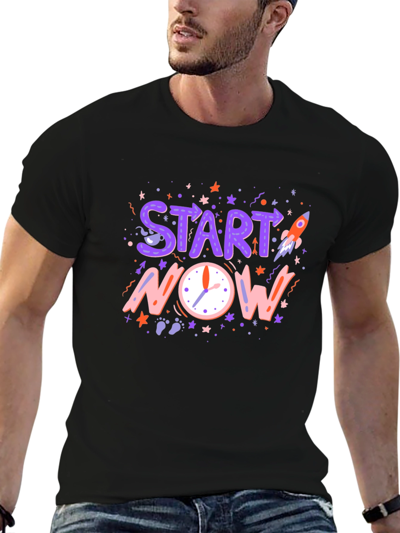 Start Now Graphic Tee - Motivational T-Shirt