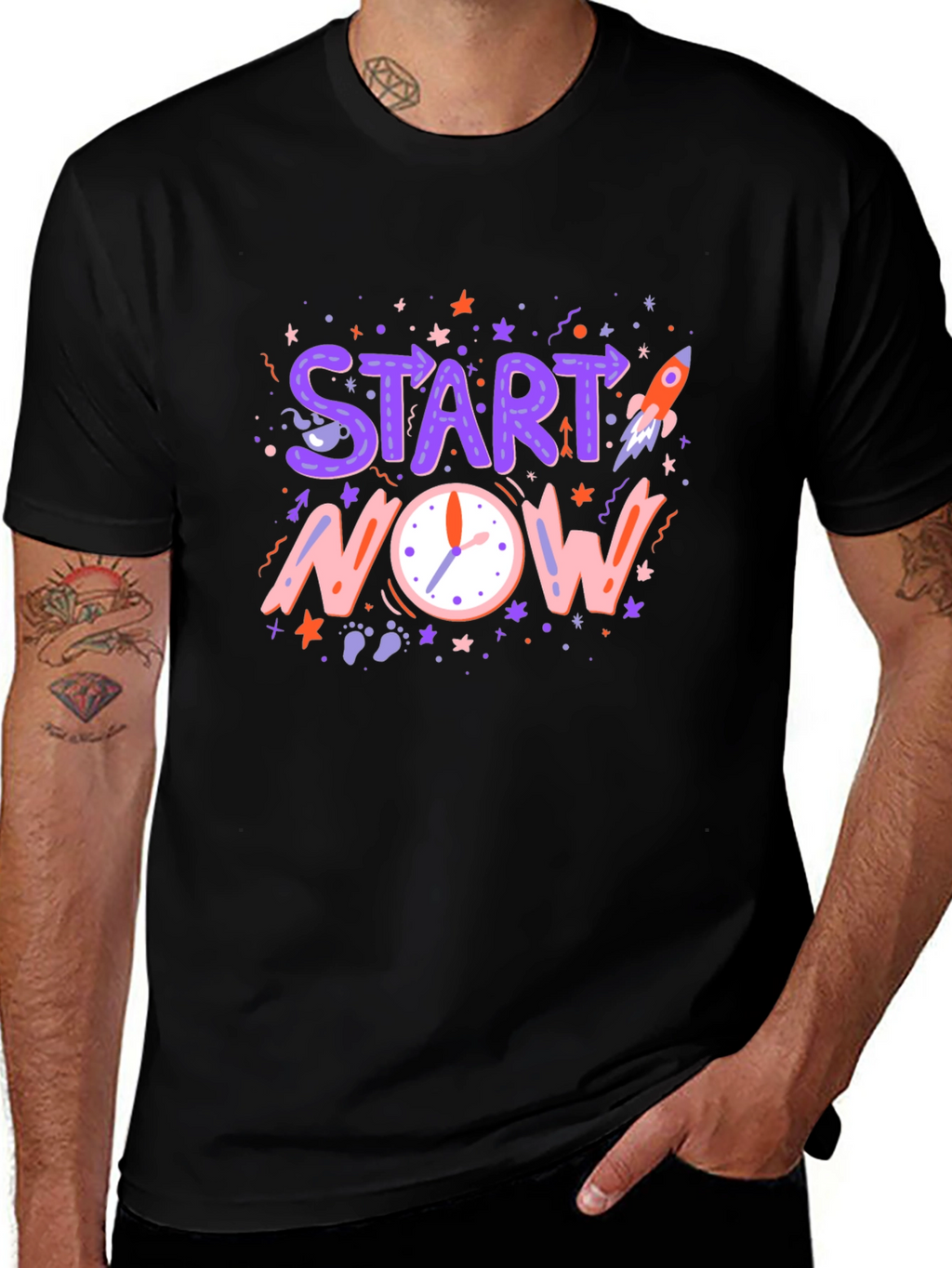 Start Now Graphic Tee - Motivational T-Shirt