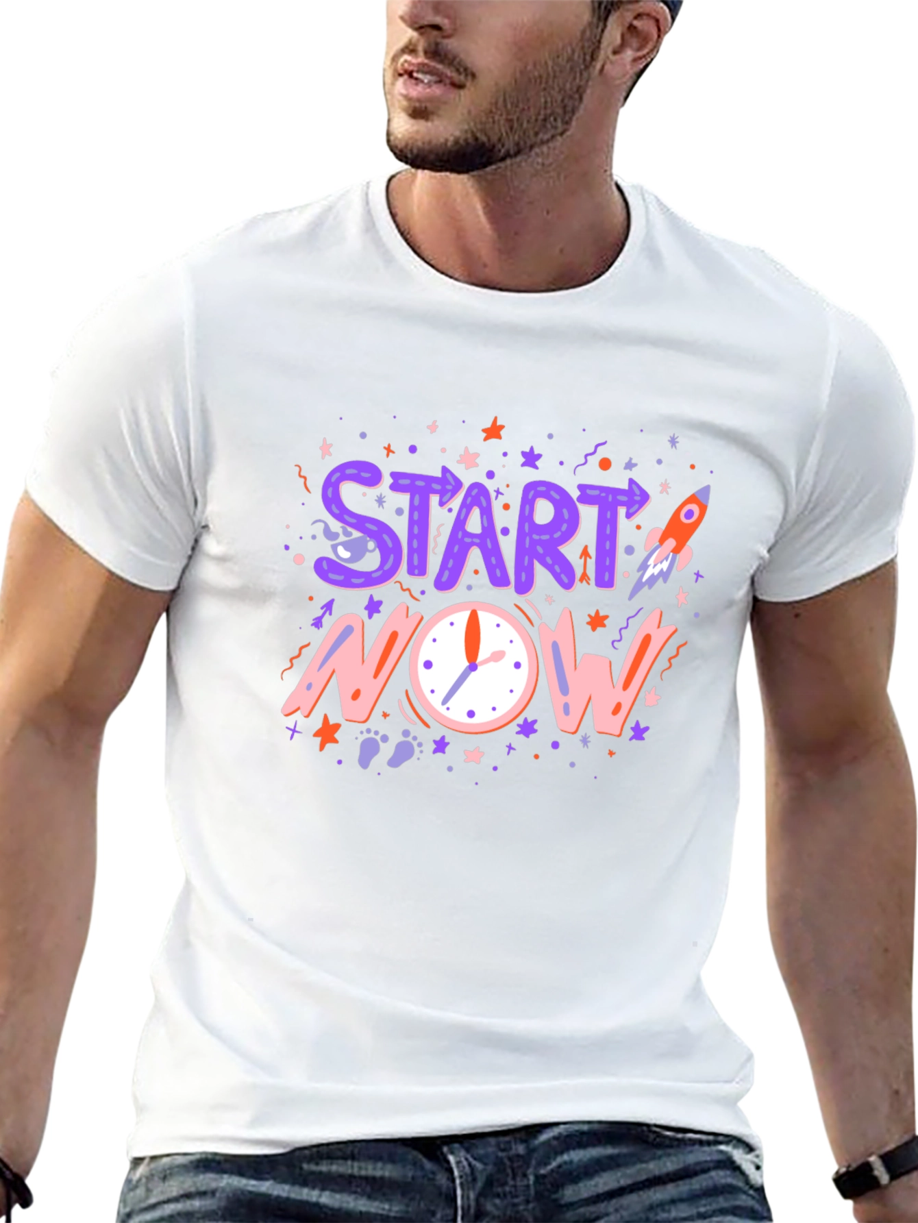 Start Now Graphic Tee - Motivational T-Shirt