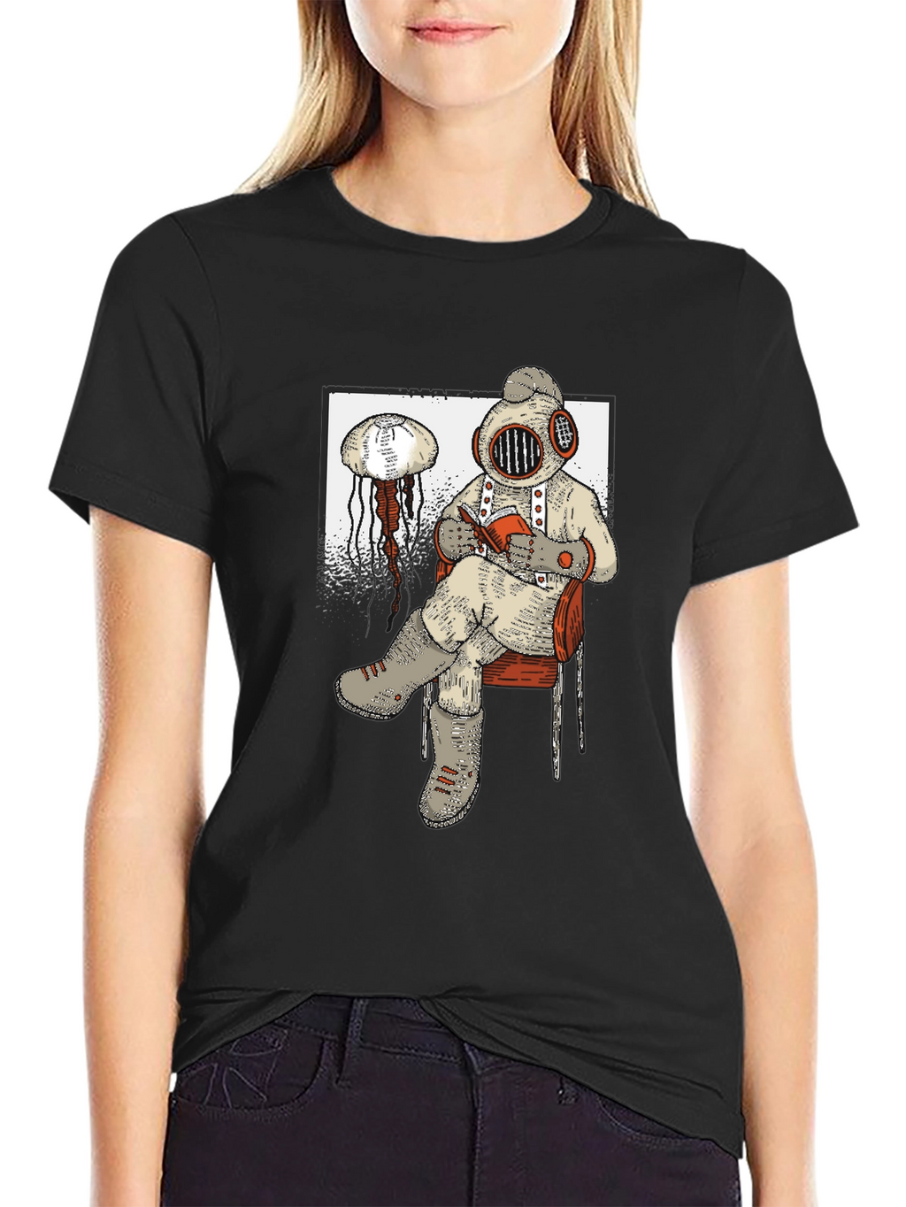 Diver Reading T-Shirt