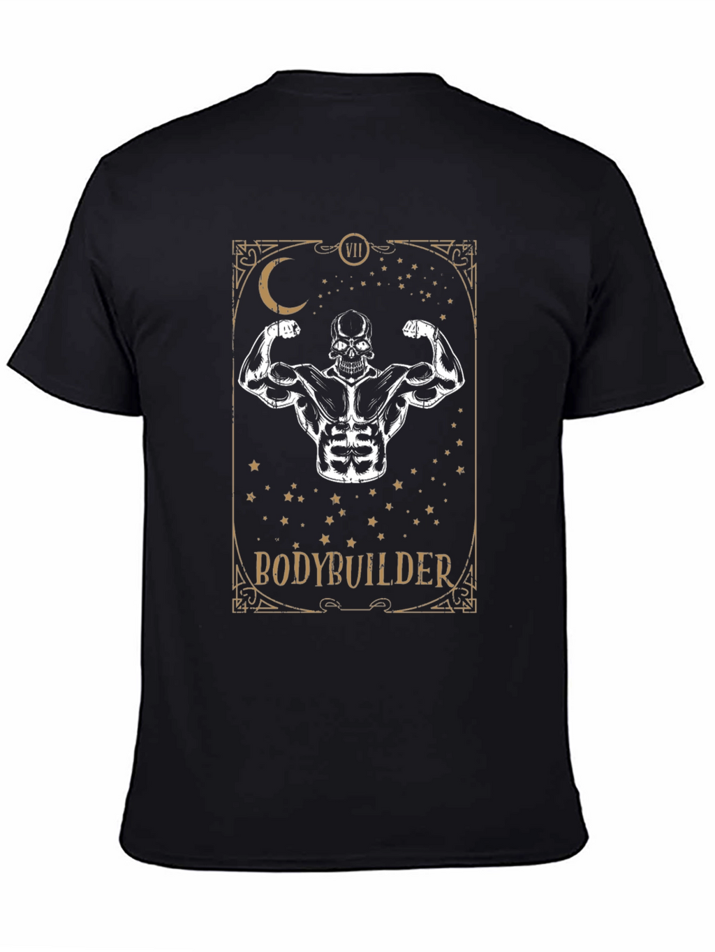 Bodybuilder Skeleton Graphic Tee - Fitness Motivation