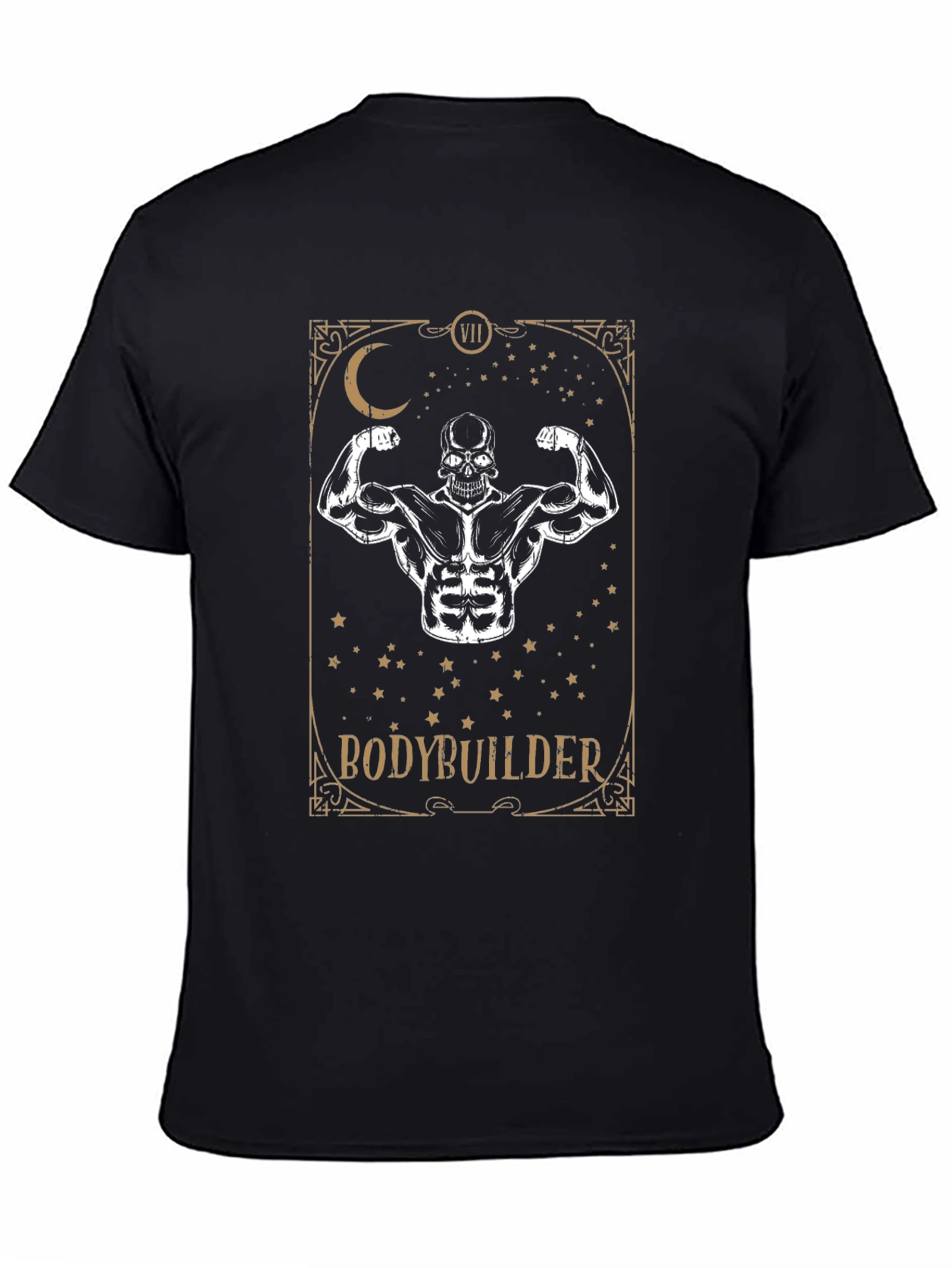 Bodybuilder Skeleton Graphic Tee - Fitness Motivation