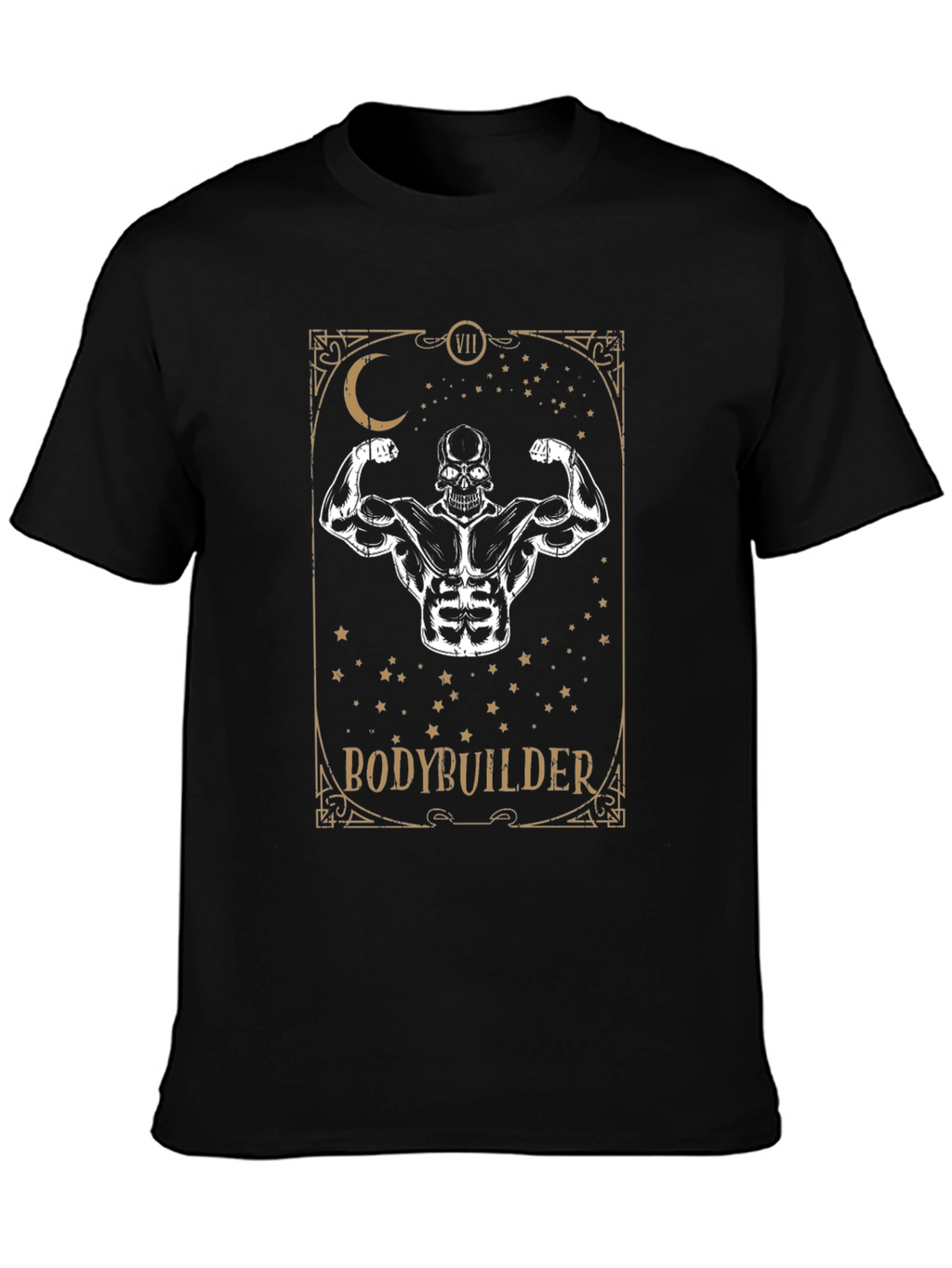 Bodybuilder Skeleton Graphic Tee - Fitness Motivation