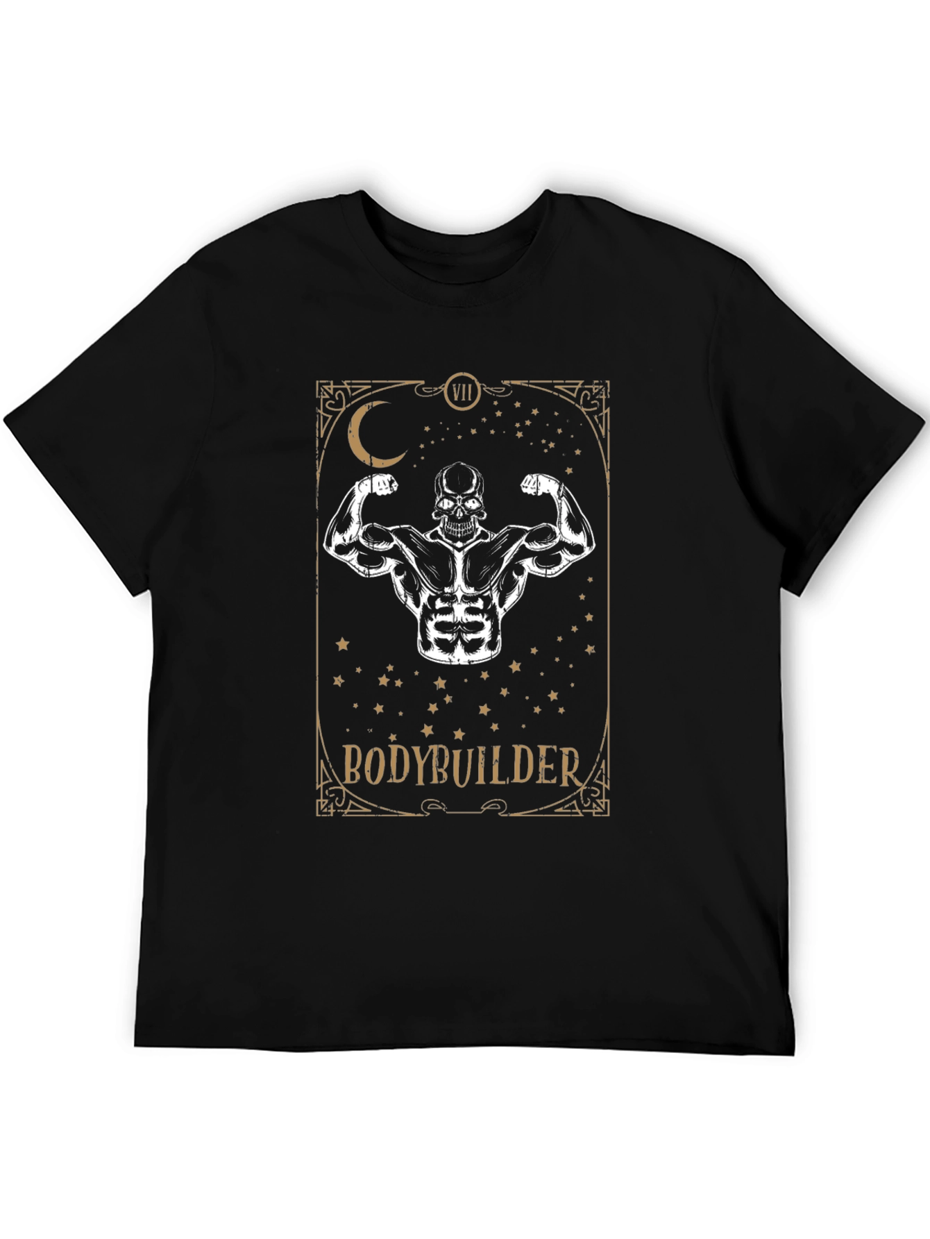 Bodybuilder Skeleton Graphic Tee - Fitness Motivation