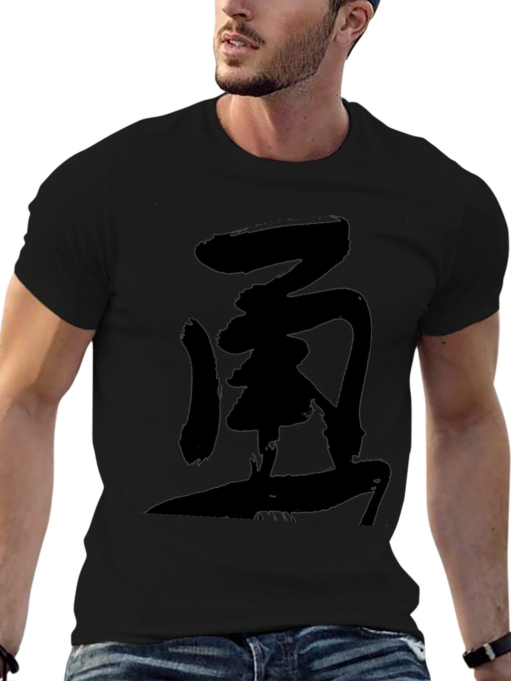 Black Graphic Tee - Anime Inspired