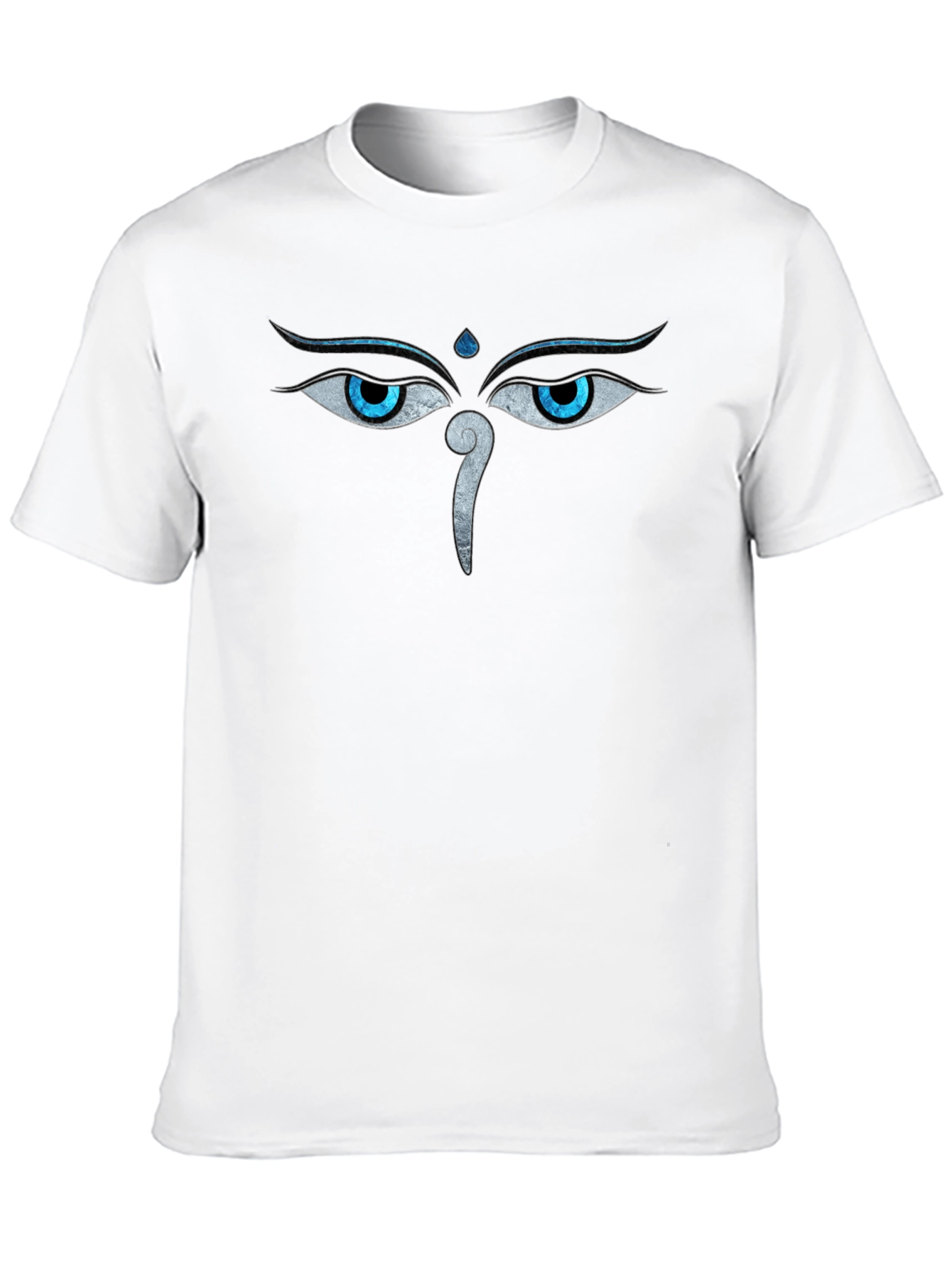Buddha Eyes Graphic Tee - Black Cotton T-Shirt