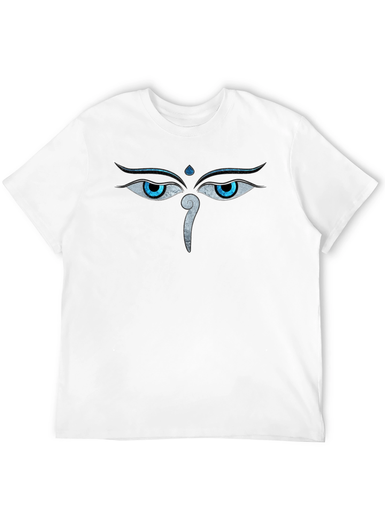 Buddha Eyes Graphic Tee - Black Cotton T-Shirt
