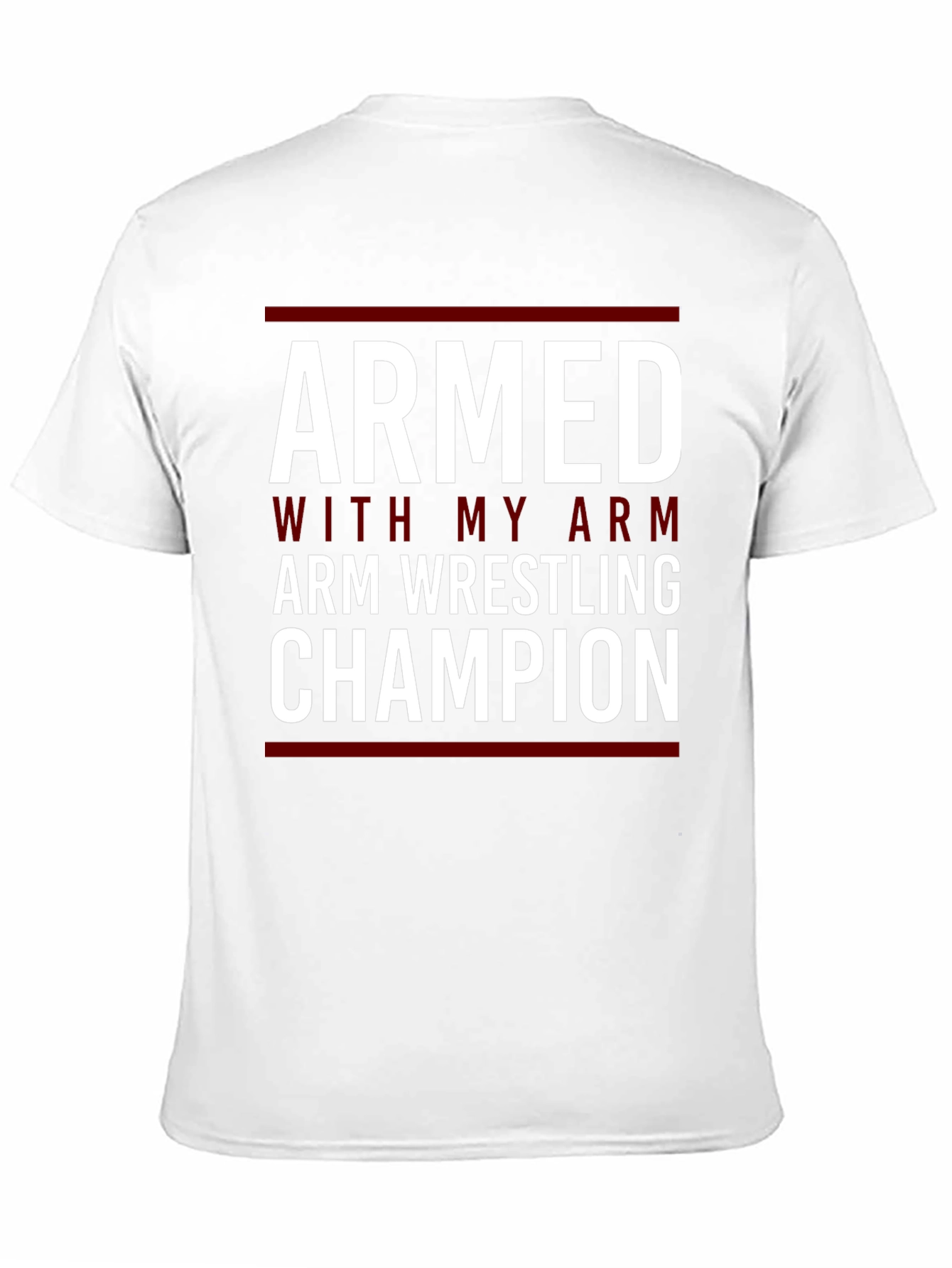 Armed With My Arm Wrestling Champion Black T-Shirt